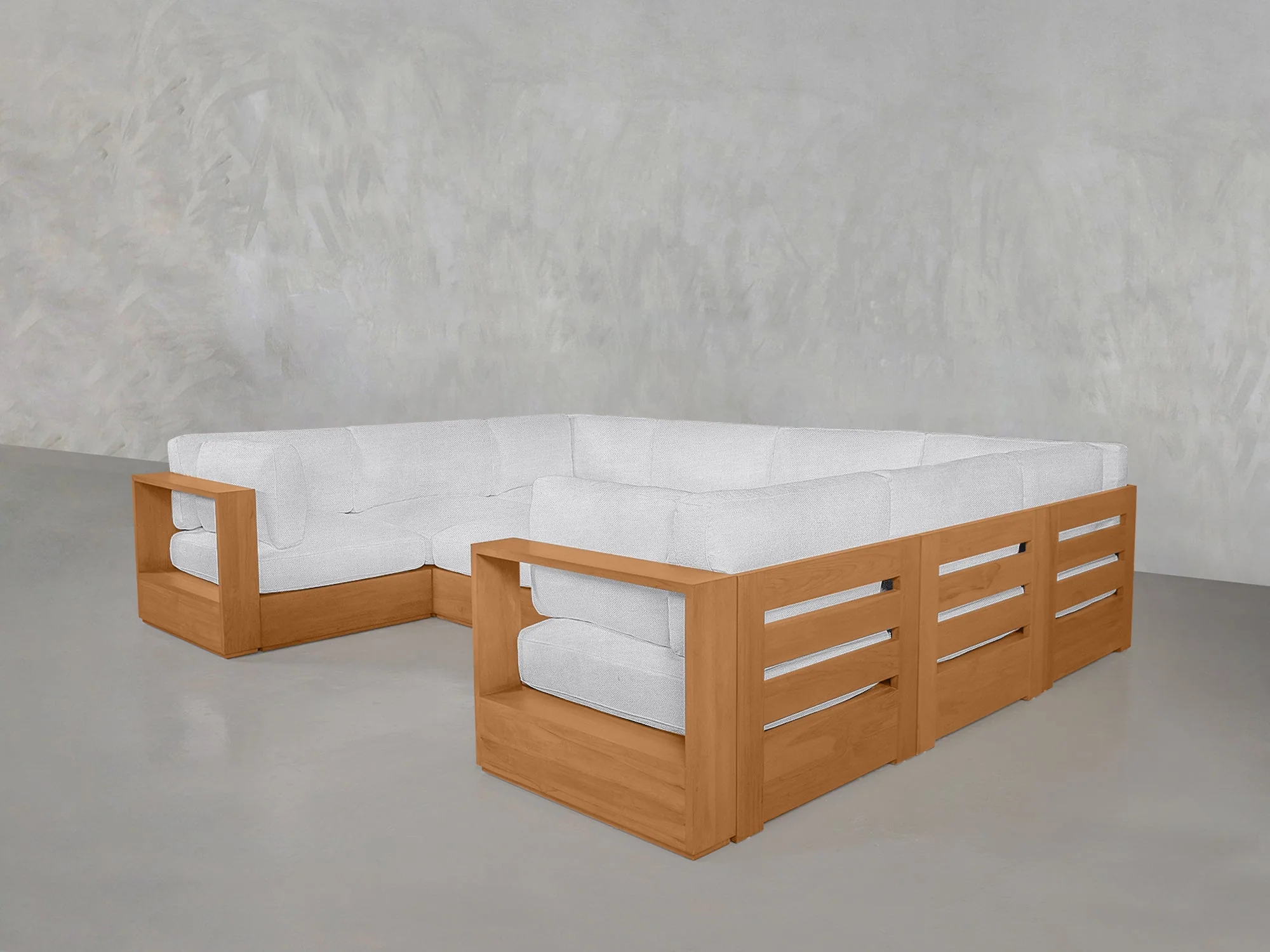 10-Seat Modular Closed Pit Teak Outdoor - Image 9
