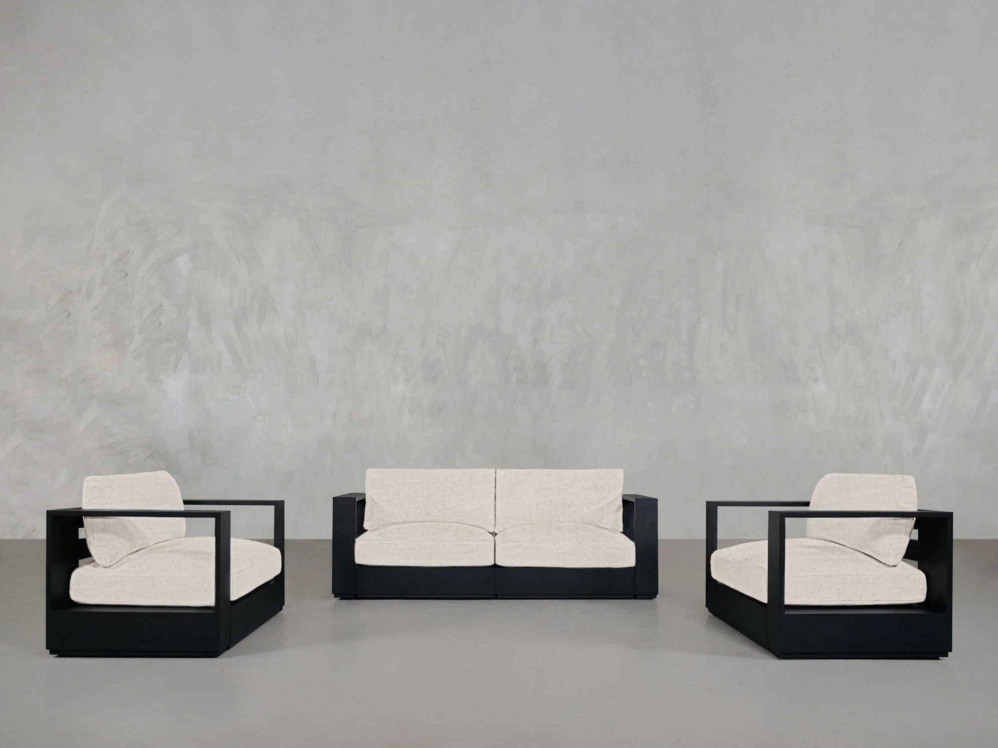 2-1-1 Sofa & Armchair Set Aluminum Outdoor - Image 9