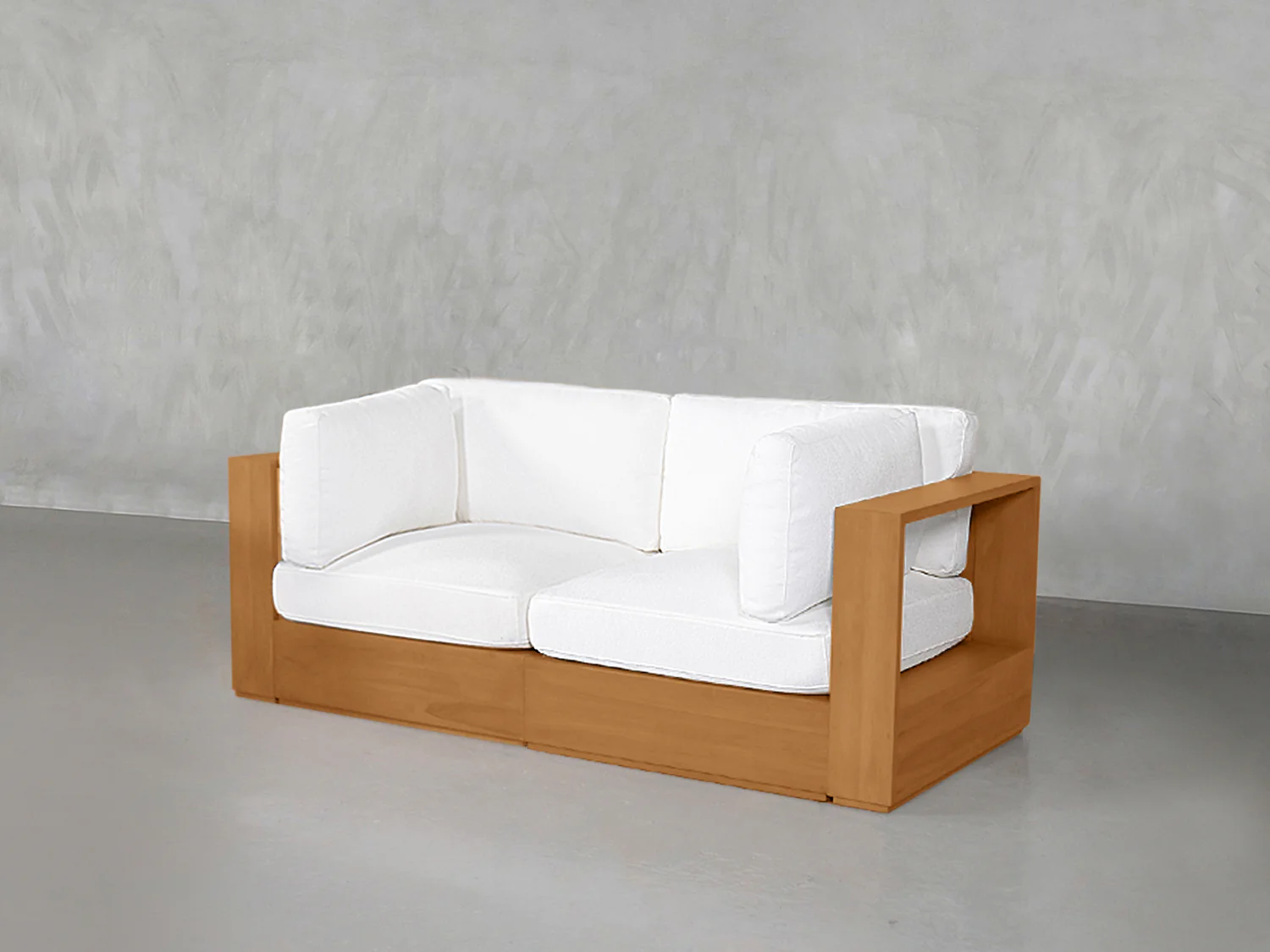 2-Seat Modular Loveseat Teak Outdoor - Image 4