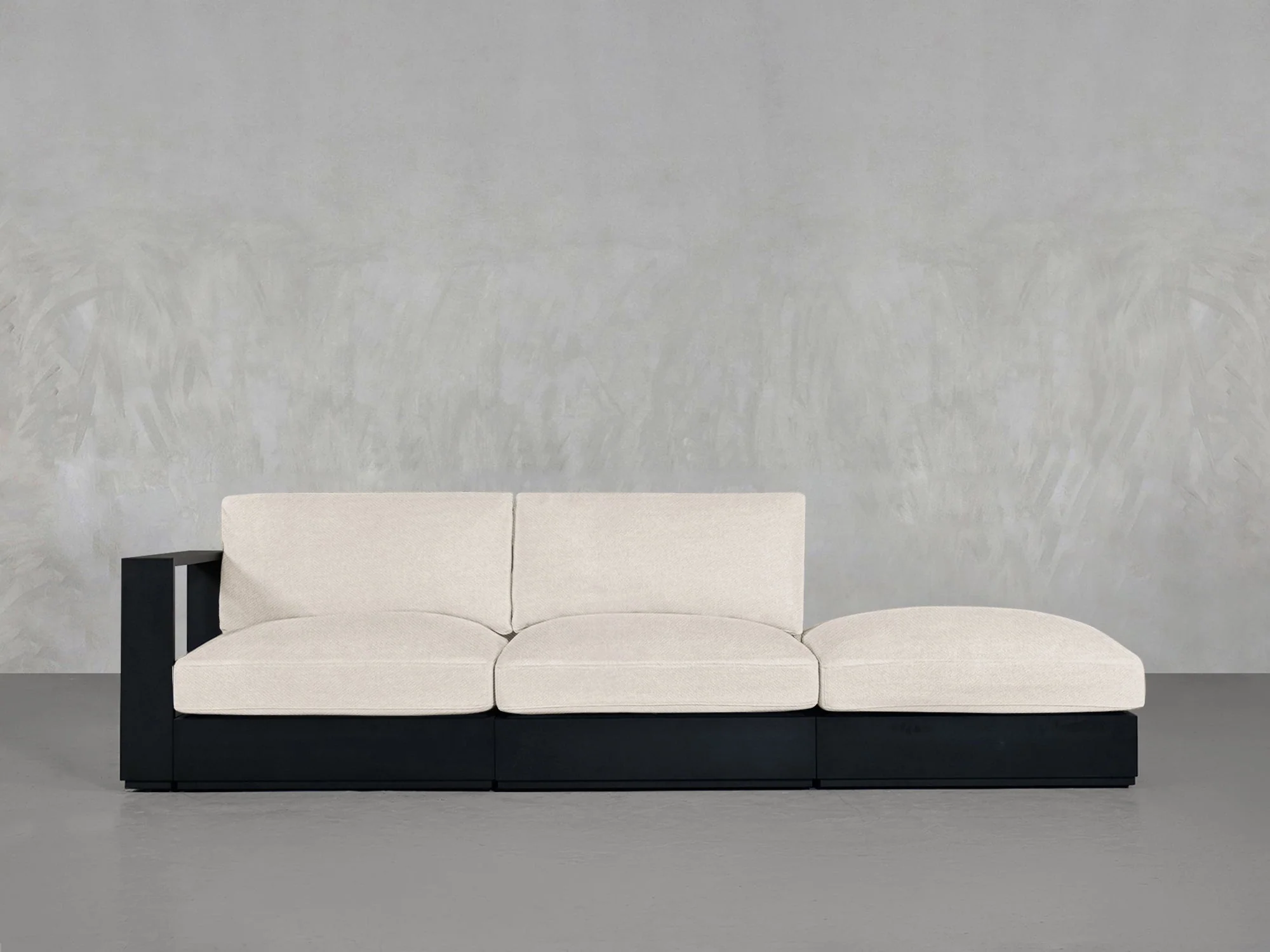 3-Seat Modular Lounger Sofa Aluminum Outdoor - Image 12