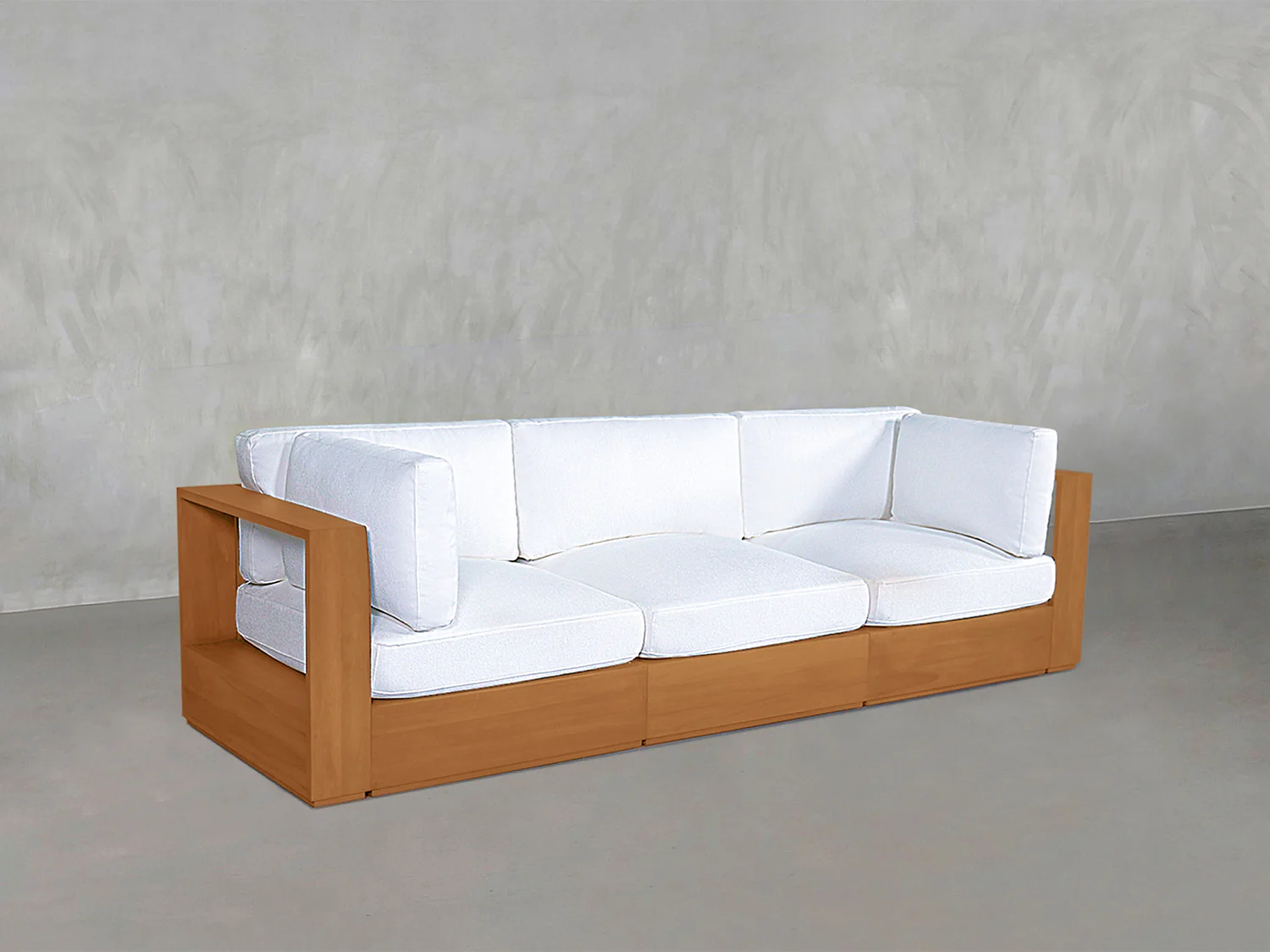 3-Seat Modular Sofa Teak Outdoor - Image 4