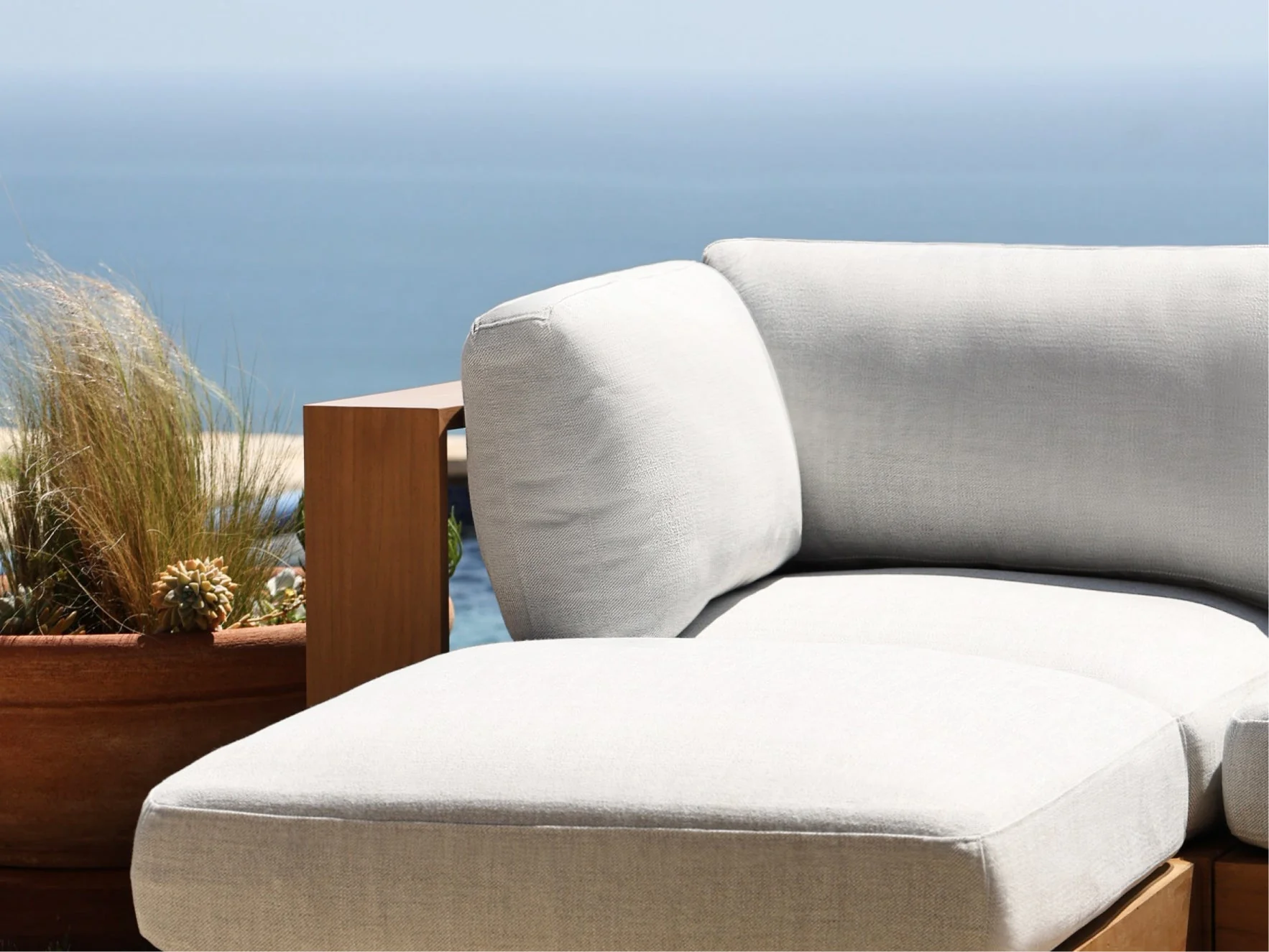 5-Seat Modular Corner Lounger Sectional Teak Outdoor - Image 11