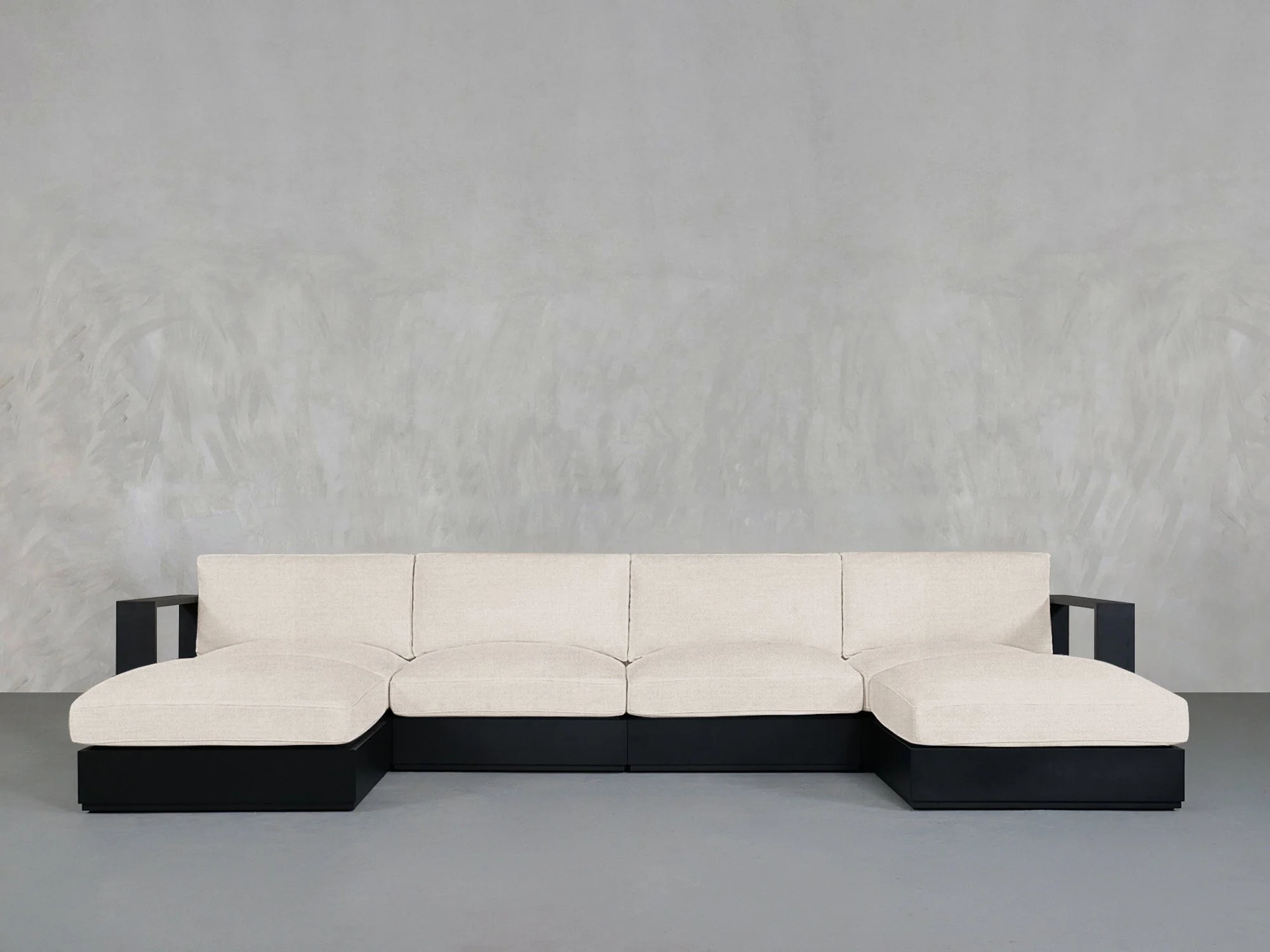 6-Seat Modular Double Chaise Sectional Aluminum Outdoor - Image 12