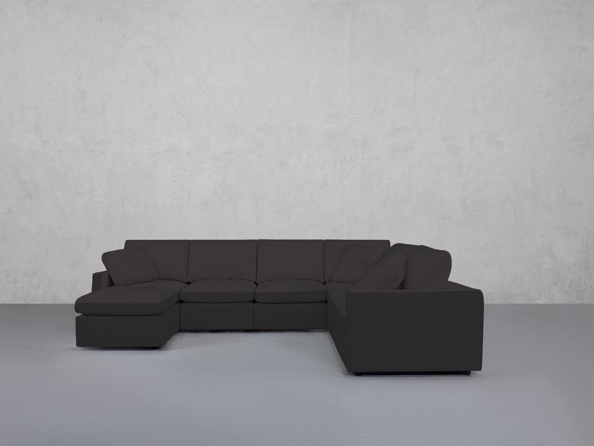 7-Seat Modular Chaise Corner Right Sectional (Thin Arms) - Image 108