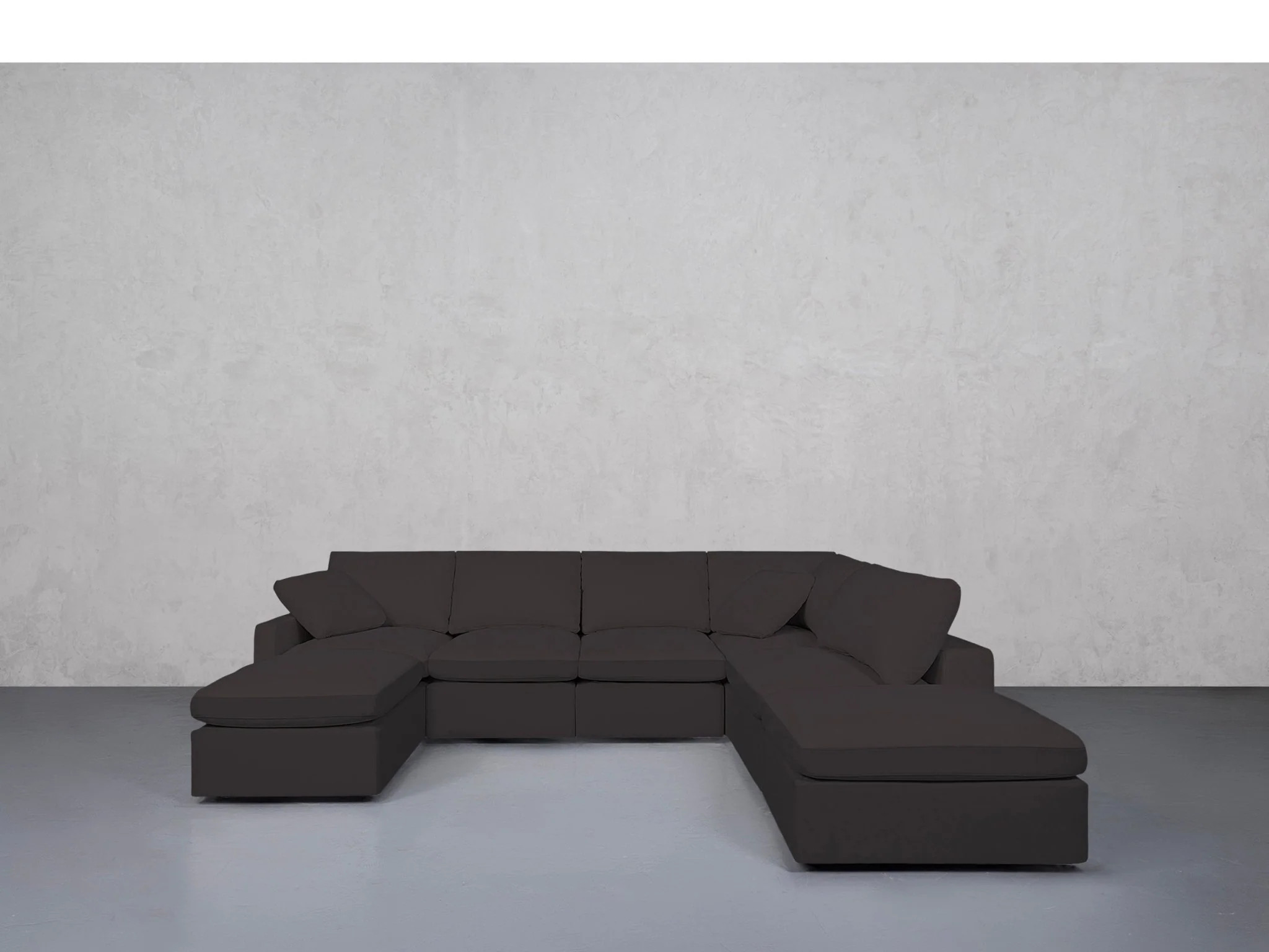7-Seat Modular Chaise Corner Right Sectional (Thin Arms) - Image 109