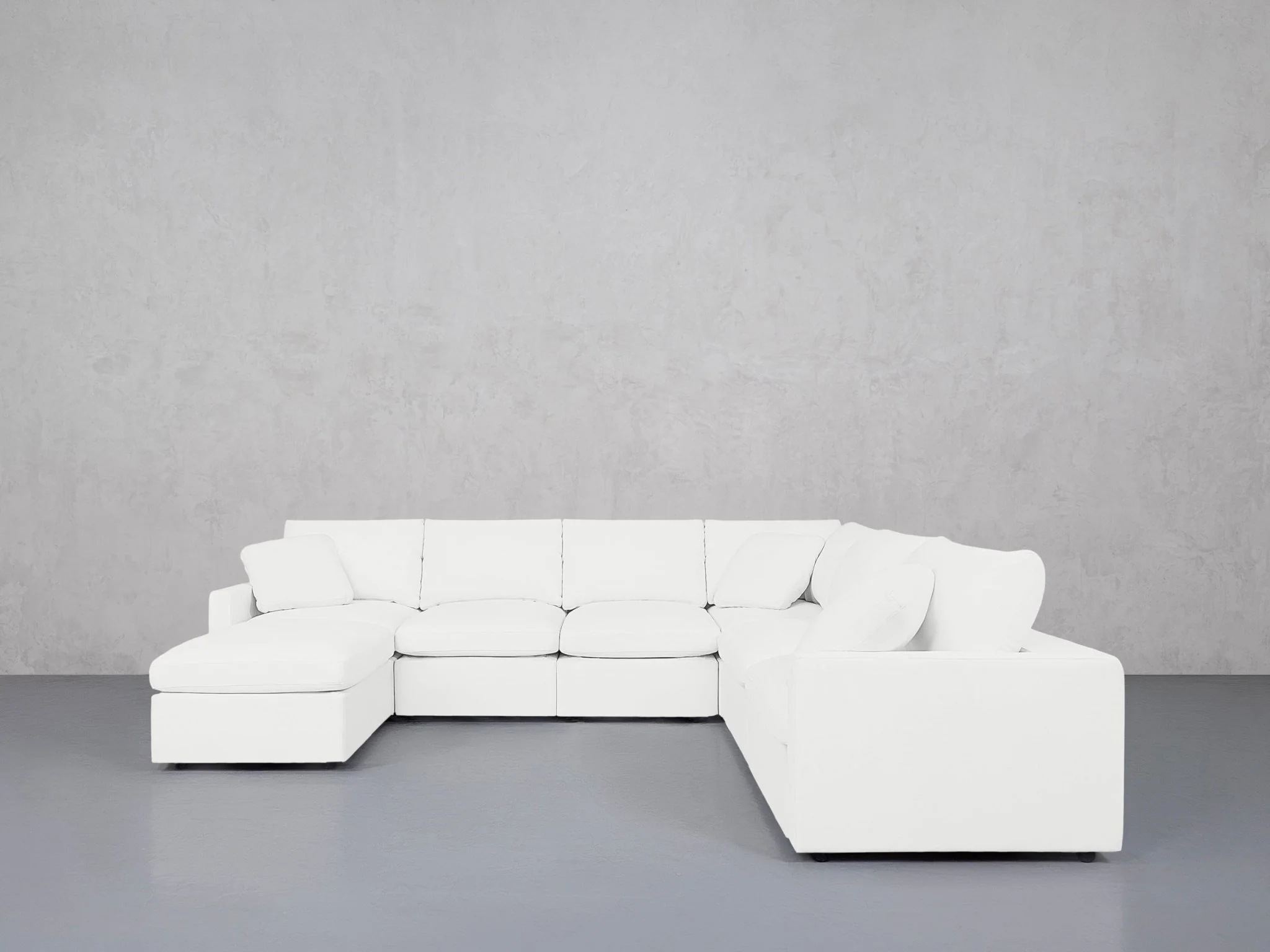 7-Seat Modular Chaise Corner Right Sectional (Thin Arms) - Image 11