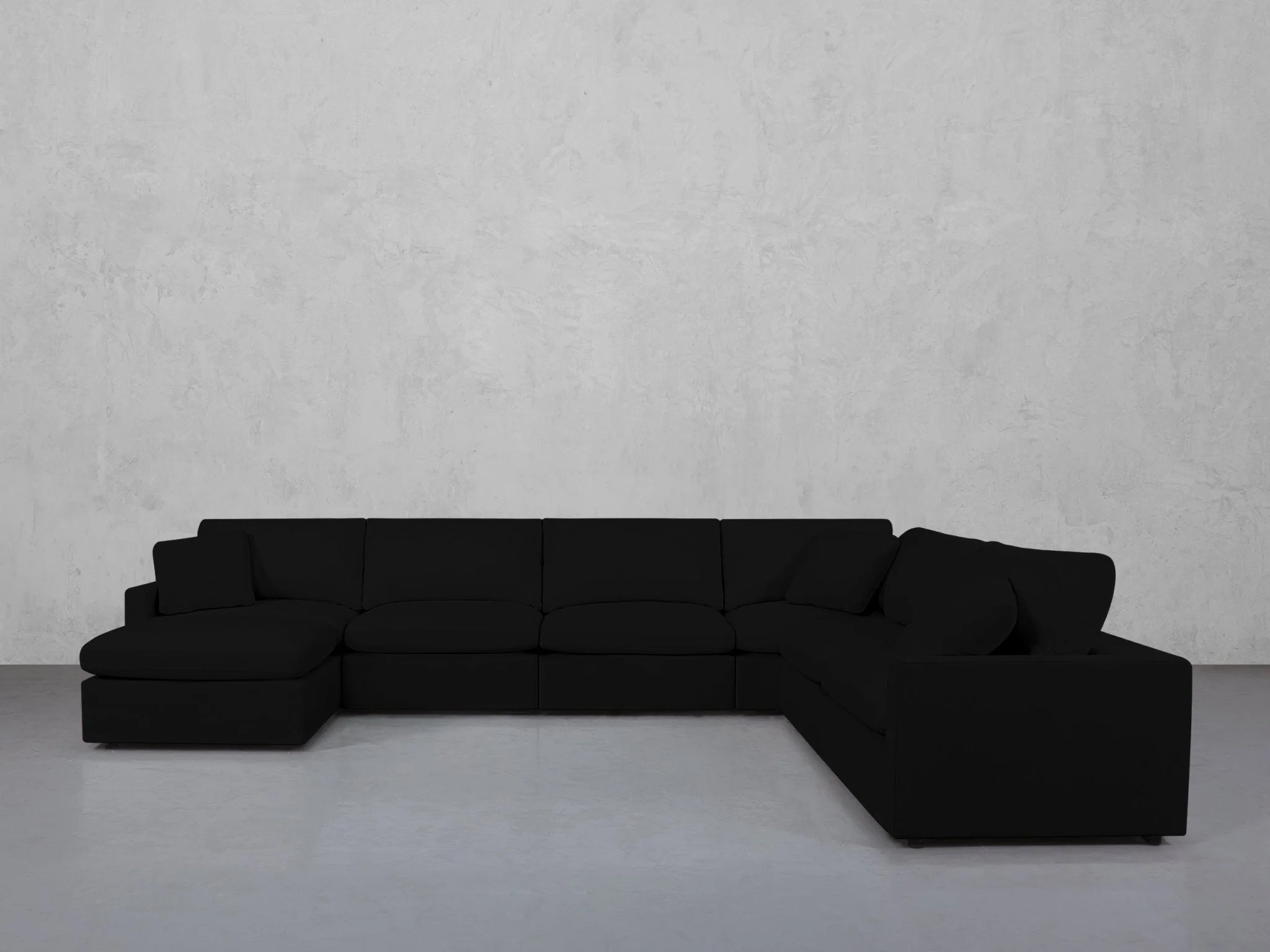 7-Seat Modular Chaise Corner Right Sectional (Thin Arms) - Image 113