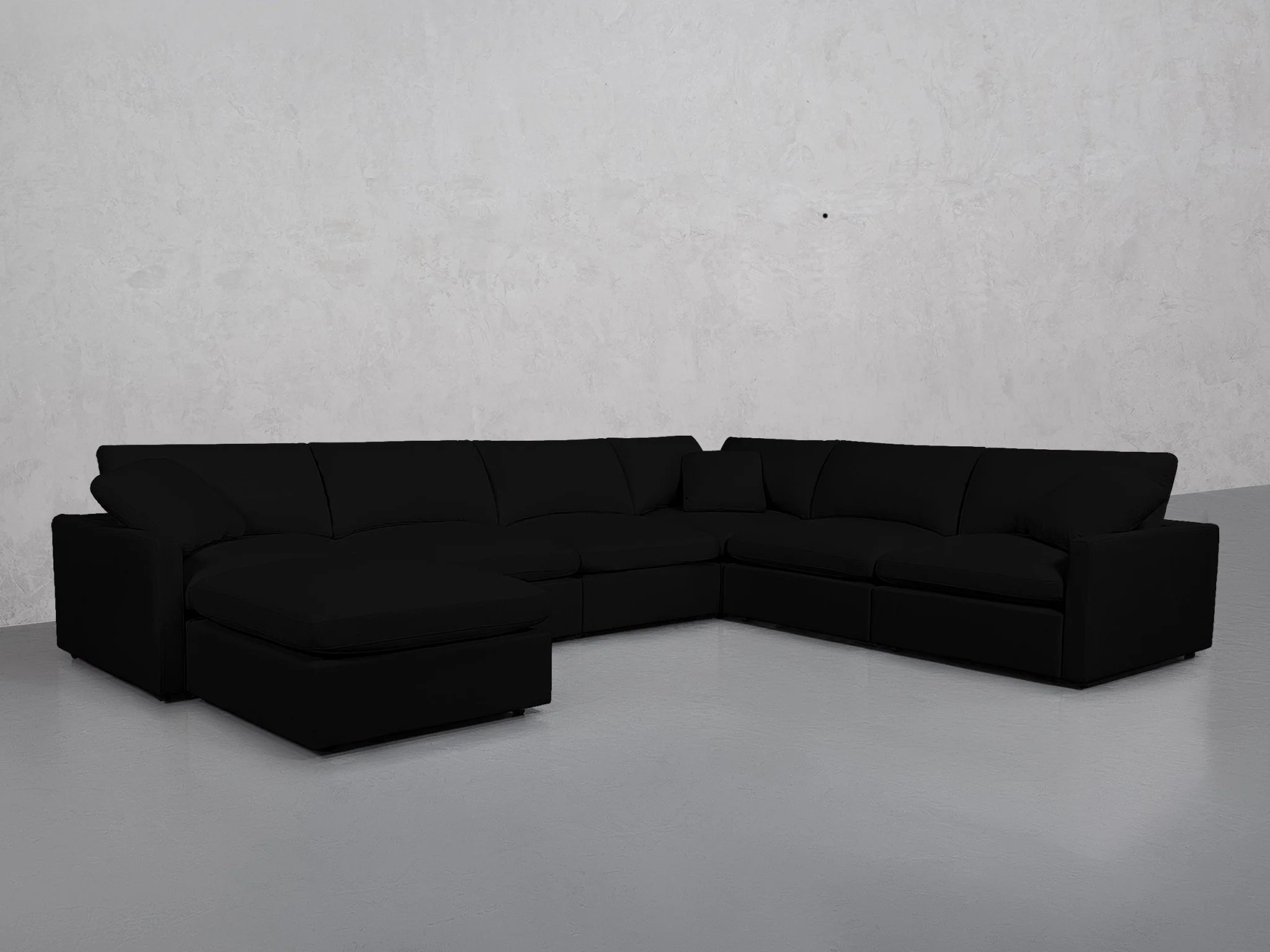 7-Seat Modular Chaise Corner Right Sectional (Thin Arms) - Image 114