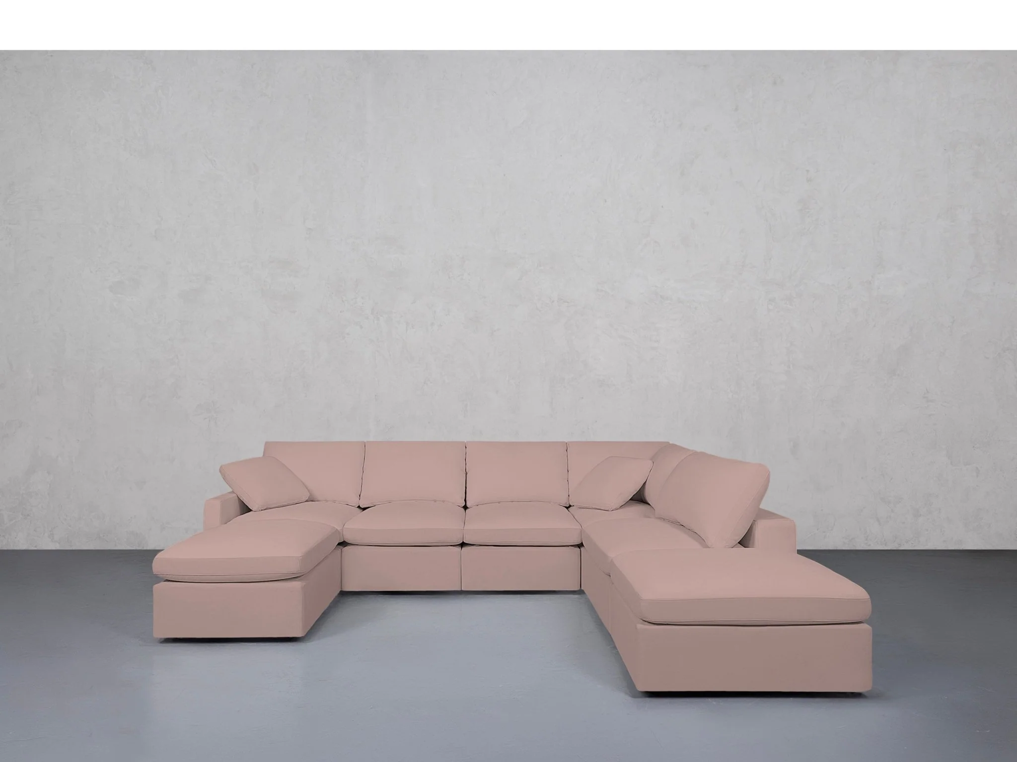 7-Seat Modular Chaise Corner Right Sectional (Thin Arms) - Image 130