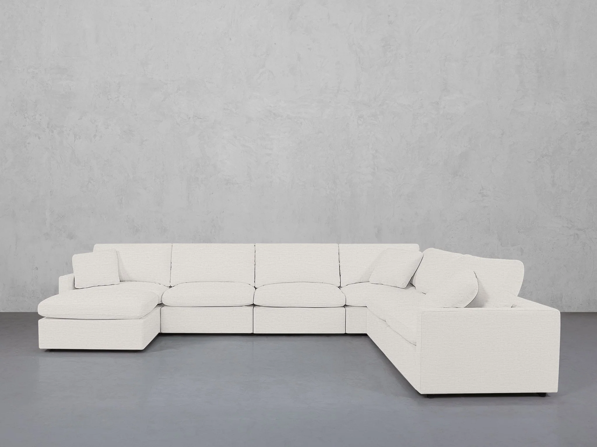 7-Seat Modular Chaise Corner Right Sectional (Thin Arms) - Image 15