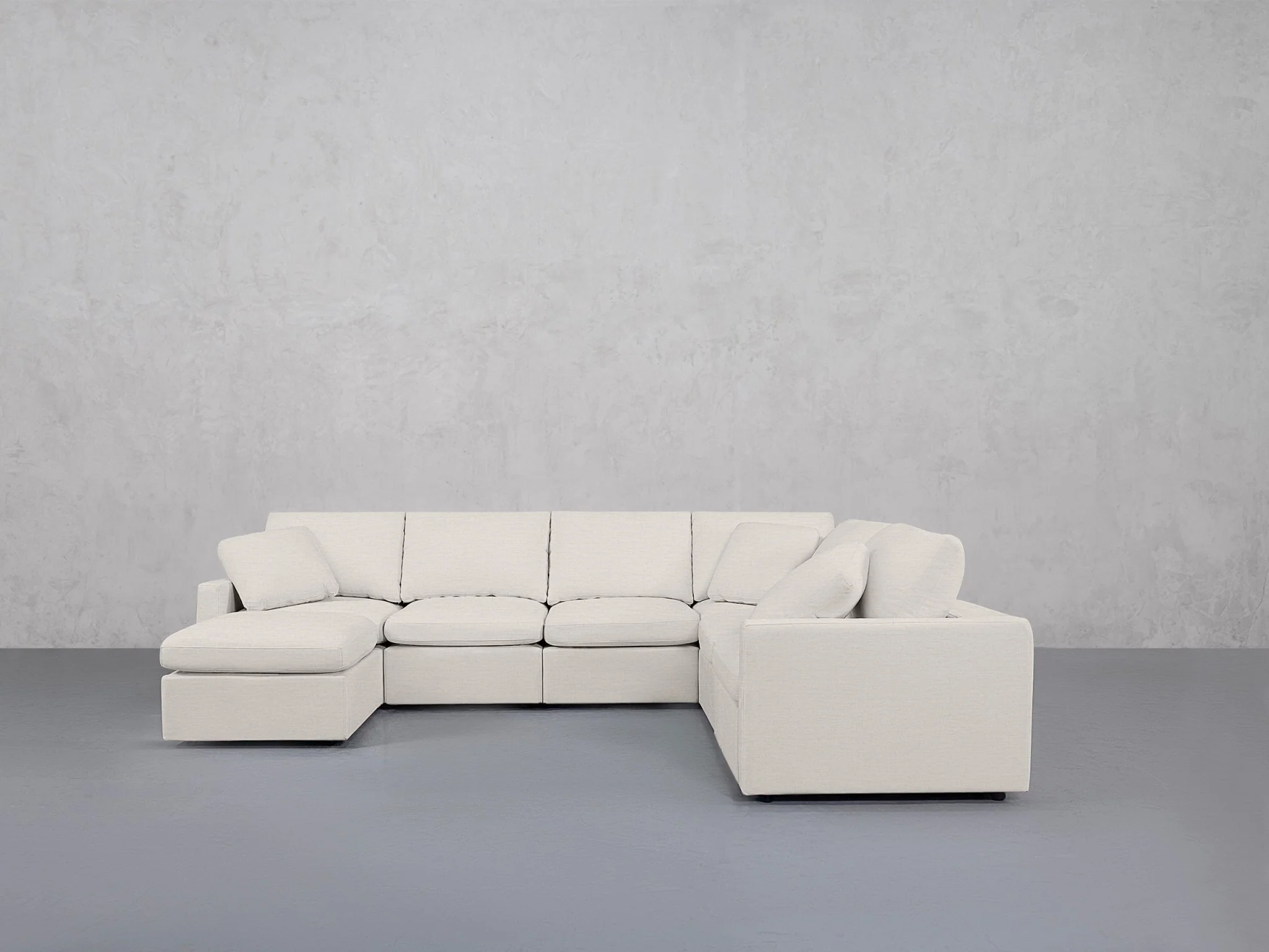 7-Seat Modular Chaise Corner Right Sectional (Thin Arms) - Image 17