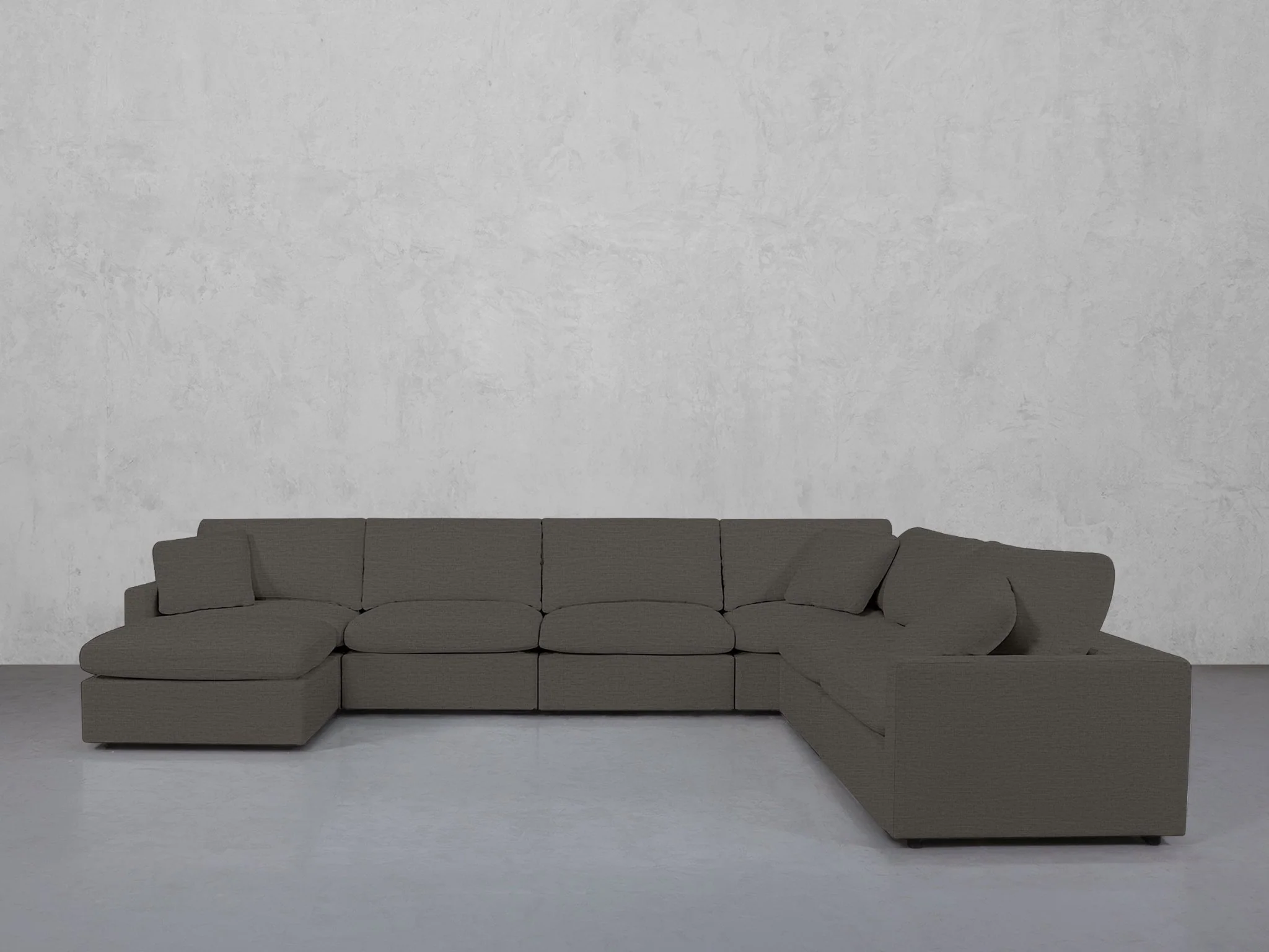 7-Seat Modular Chaise Corner Right Sectional (Thin Arms) - Image 29