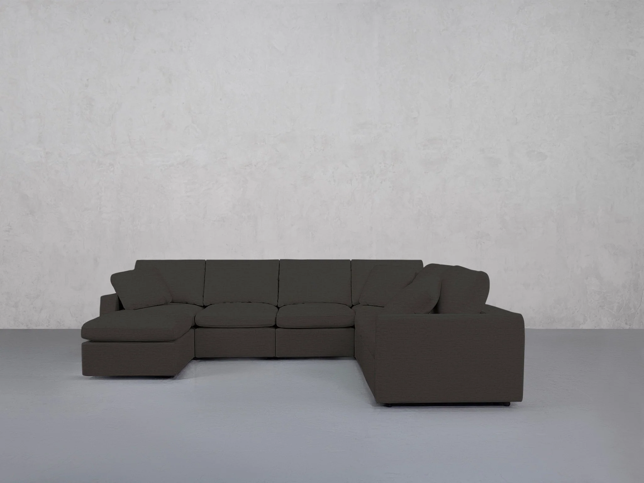 7-Seat Modular Chaise Corner Right Sectional (Thin Arms) - Image 31