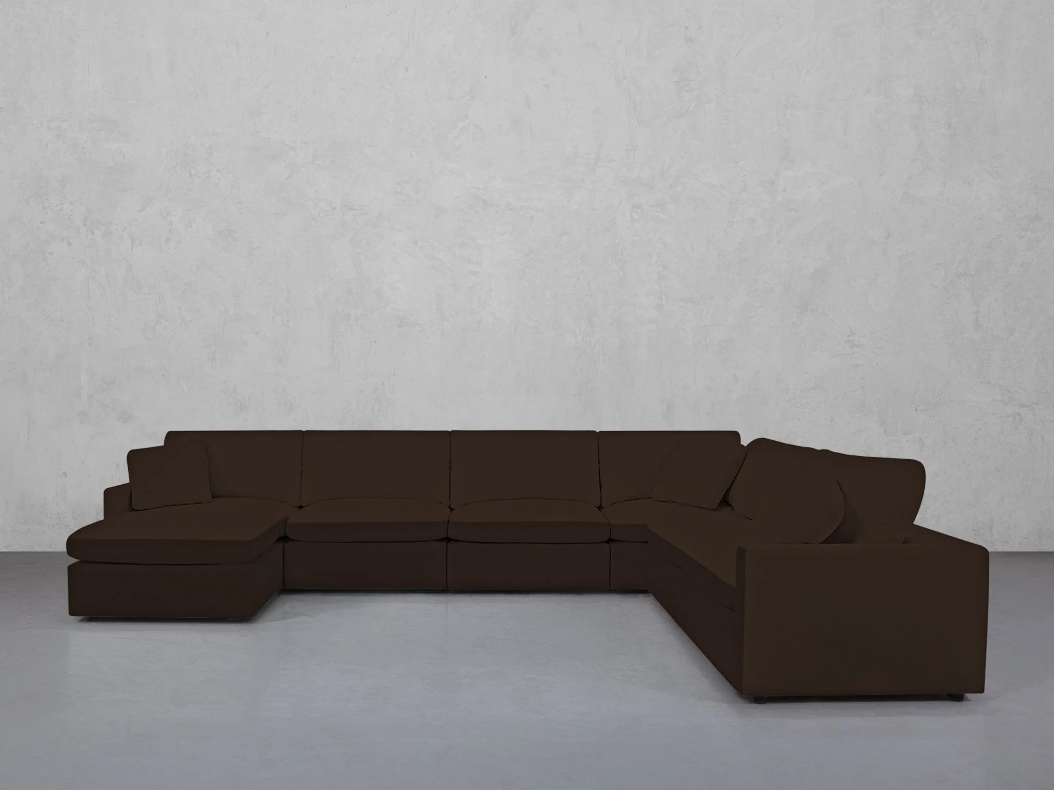 7-Seat Modular Chaise Corner Right Sectional (Thin Arms) - Image 78