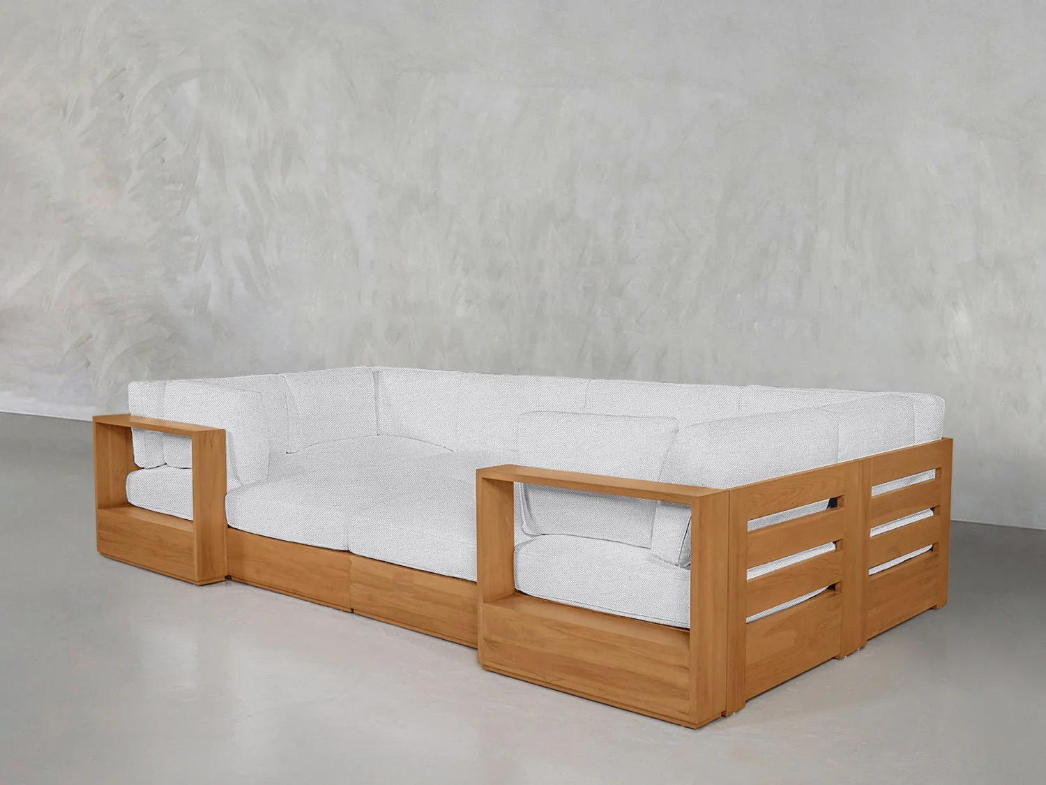 8-Seat Modular Closed Pit Teak Outdoor - Image 9