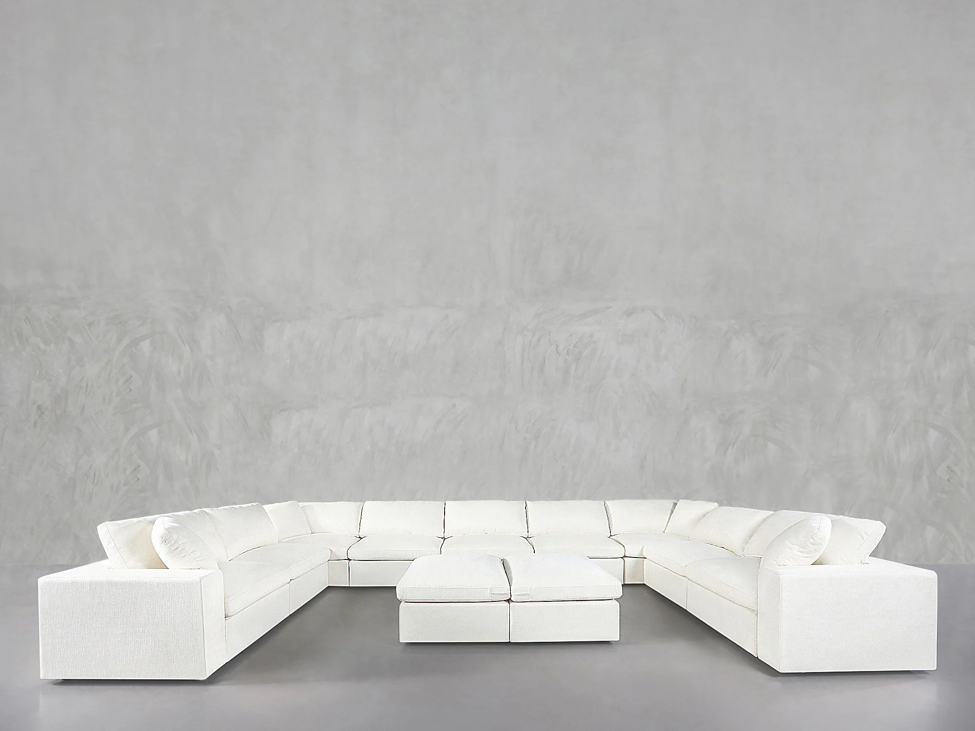 9-Seat Modular U-Sectional with Double Ottoman - Image 11