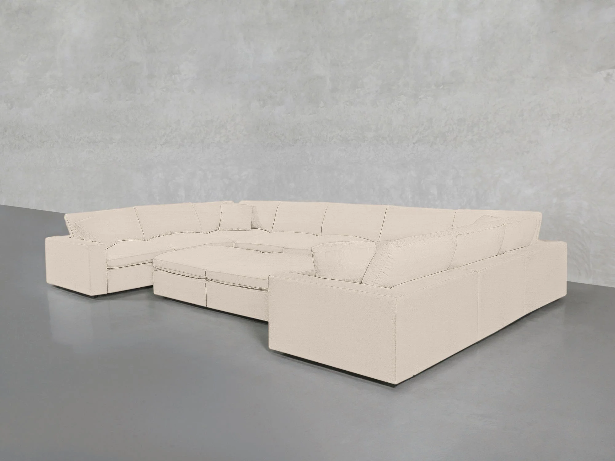9-Seat Modular U-Sectional with Double Ottoman - Image 117