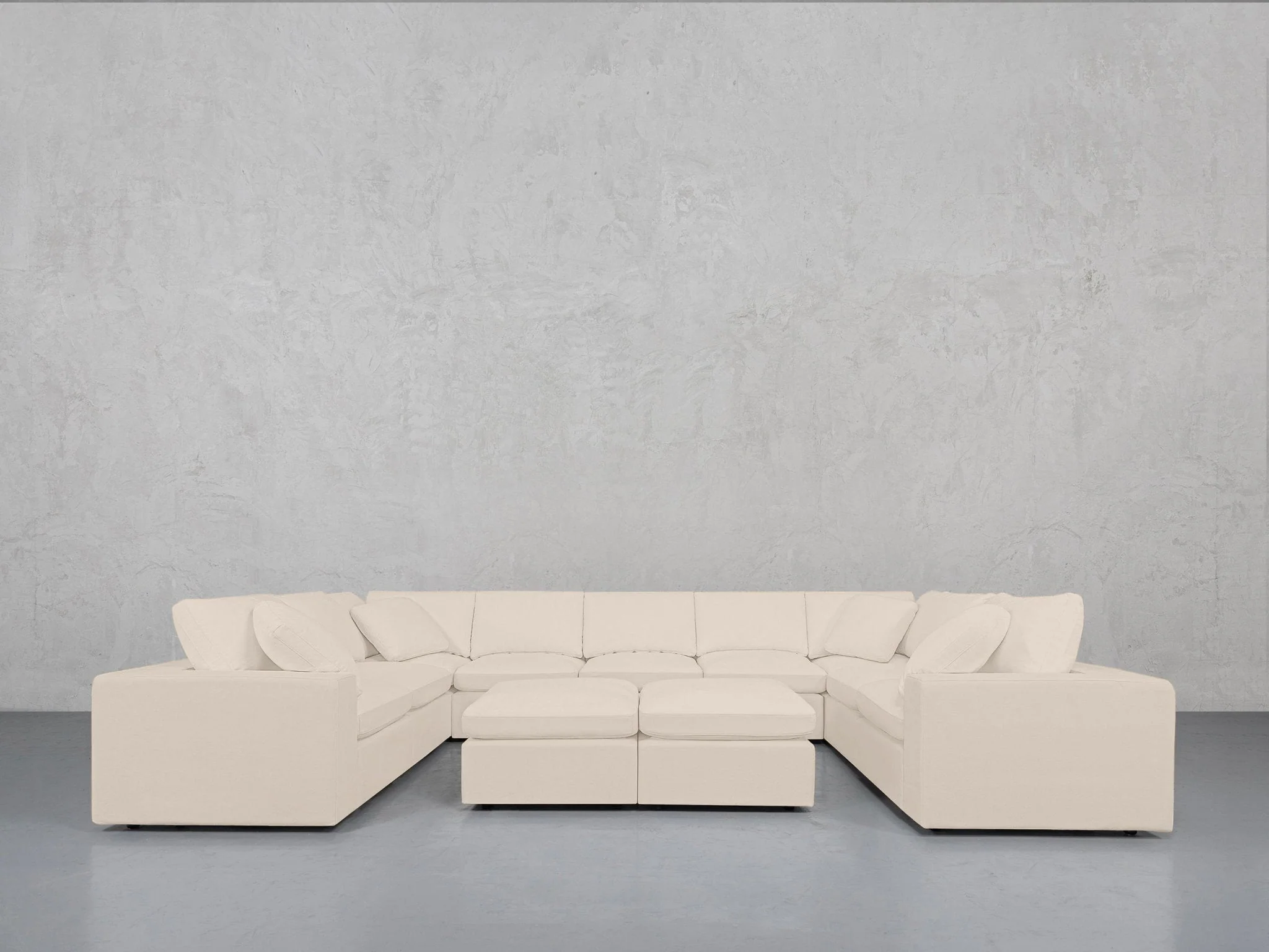 9-Seat Modular U-Sectional with Double Ottoman - Image 118