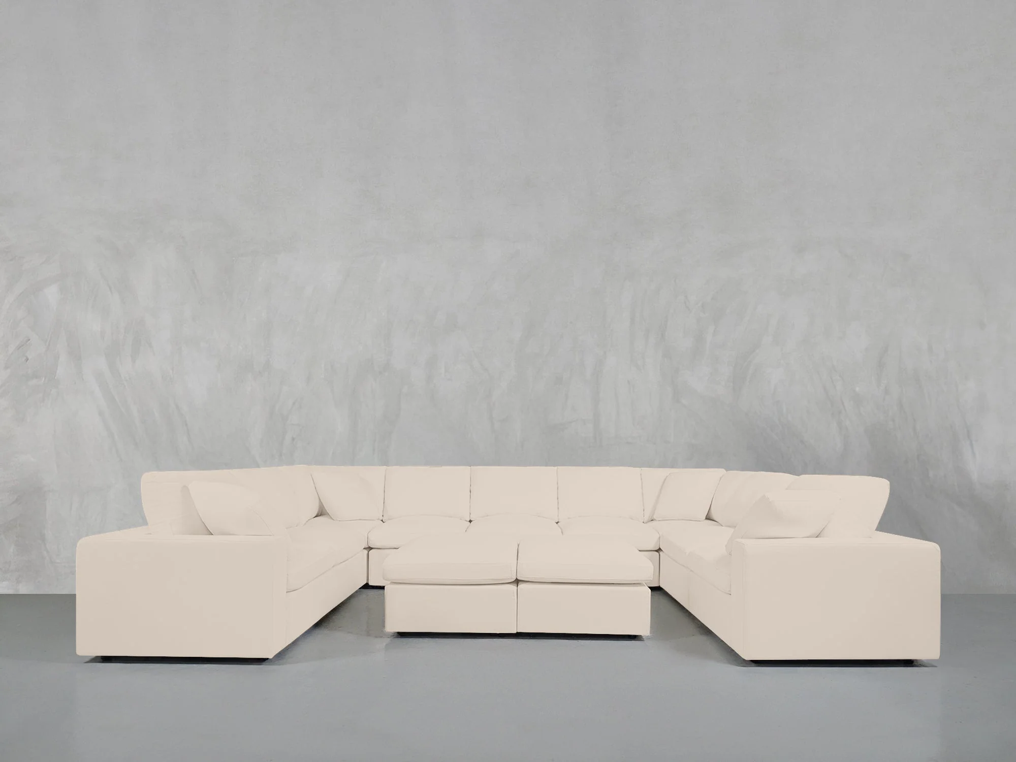 9-Seat Modular U-Sectional with Double Ottoman - Image 119