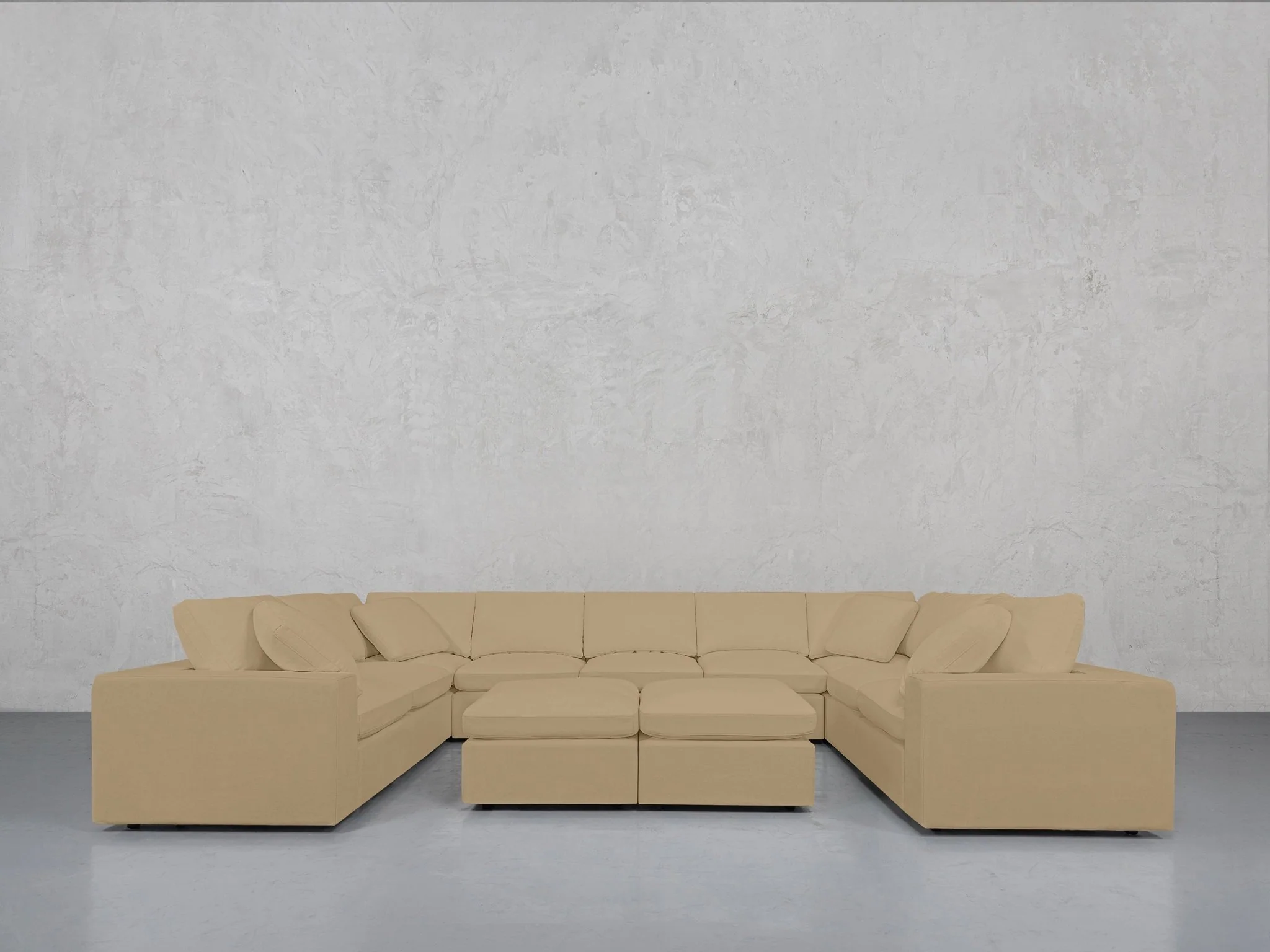 9-Seat Modular U-Sectional with Double Ottoman - Image 130