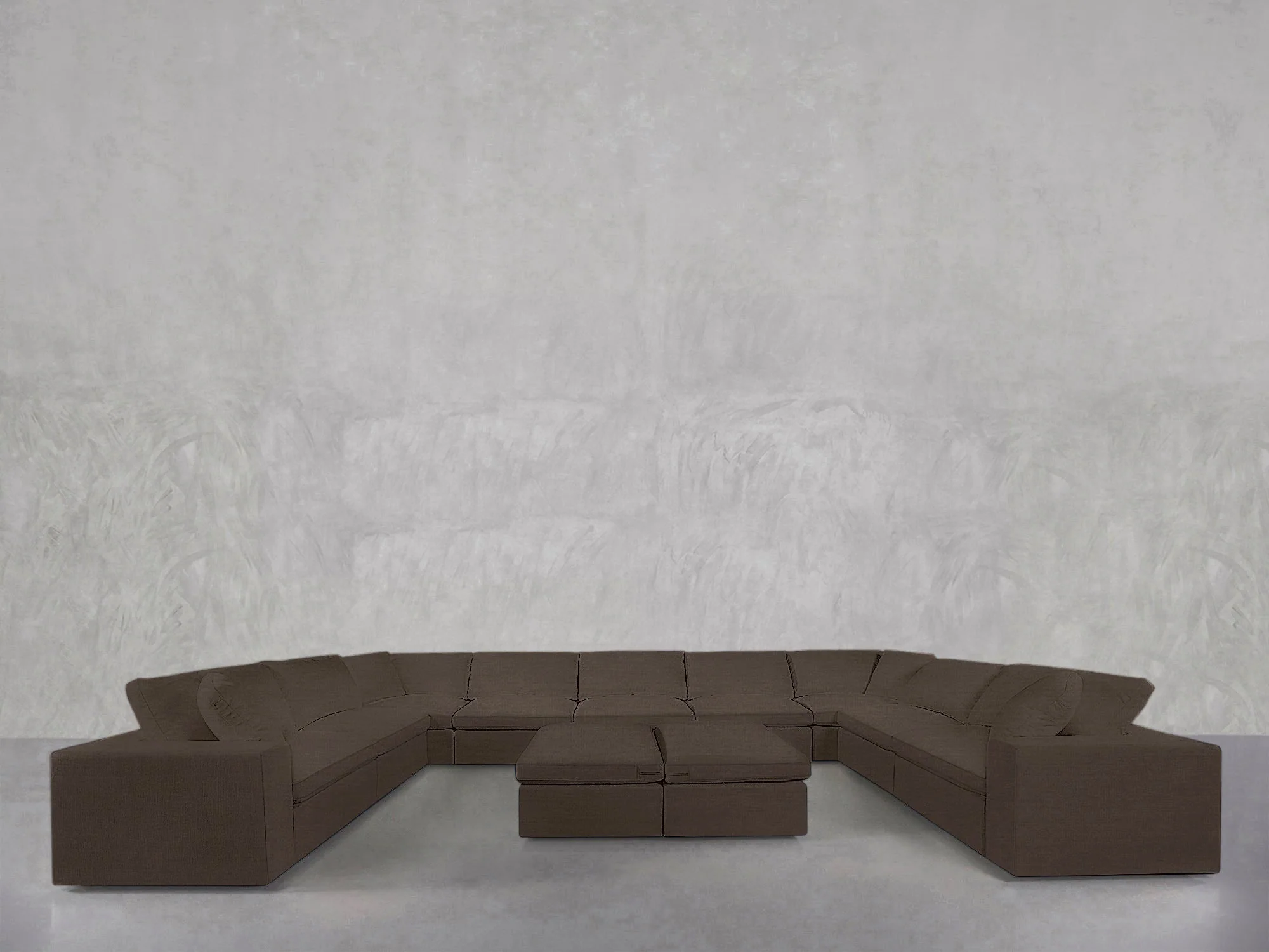 9-Seat Modular U-Sectional with Double Ottoman - Image 149