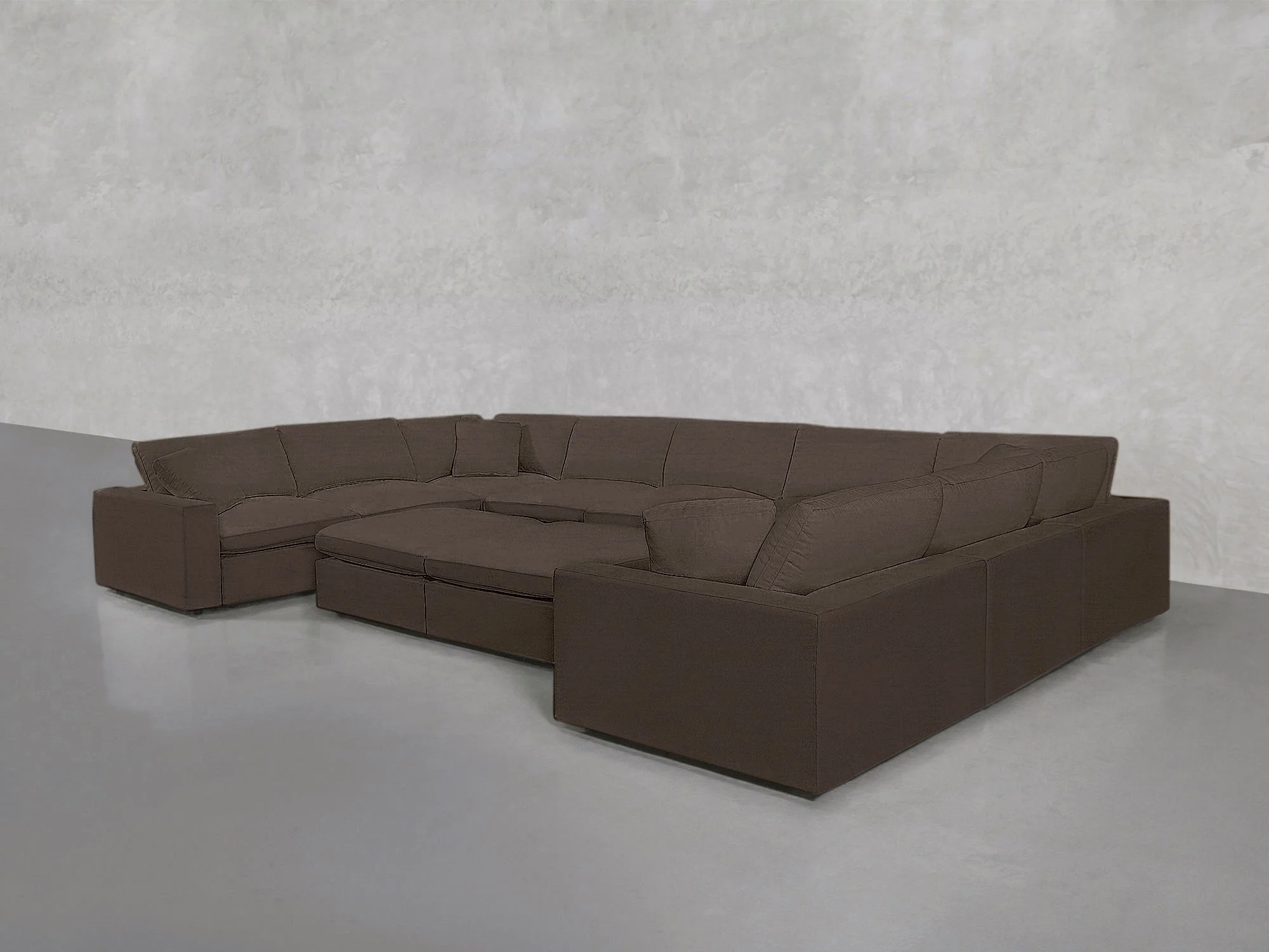 9-Seat Modular U-Sectional with Double Ottoman - Image 150