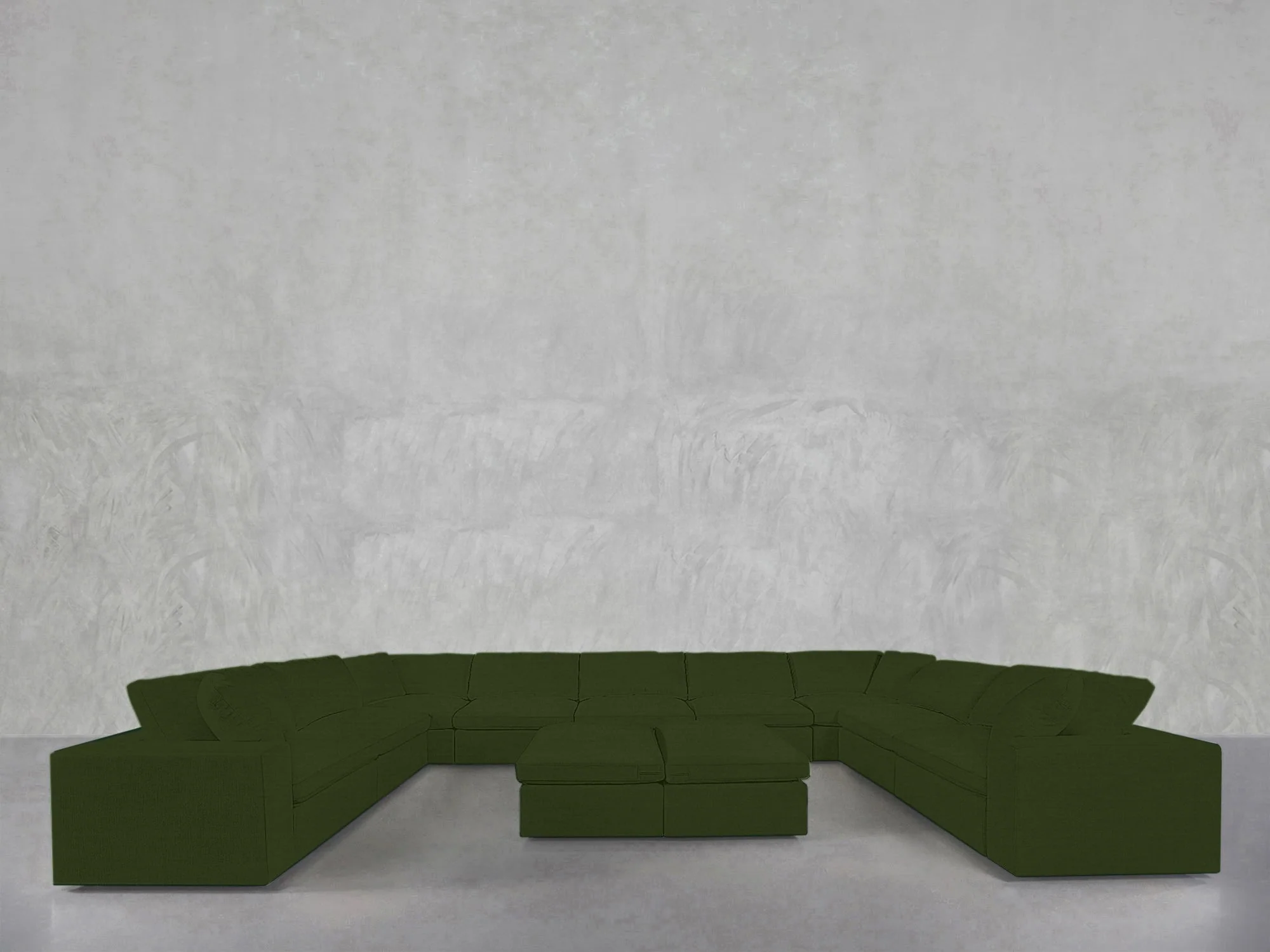 9-Seat Modular U-Sectional with Double Ottoman - Image 171
