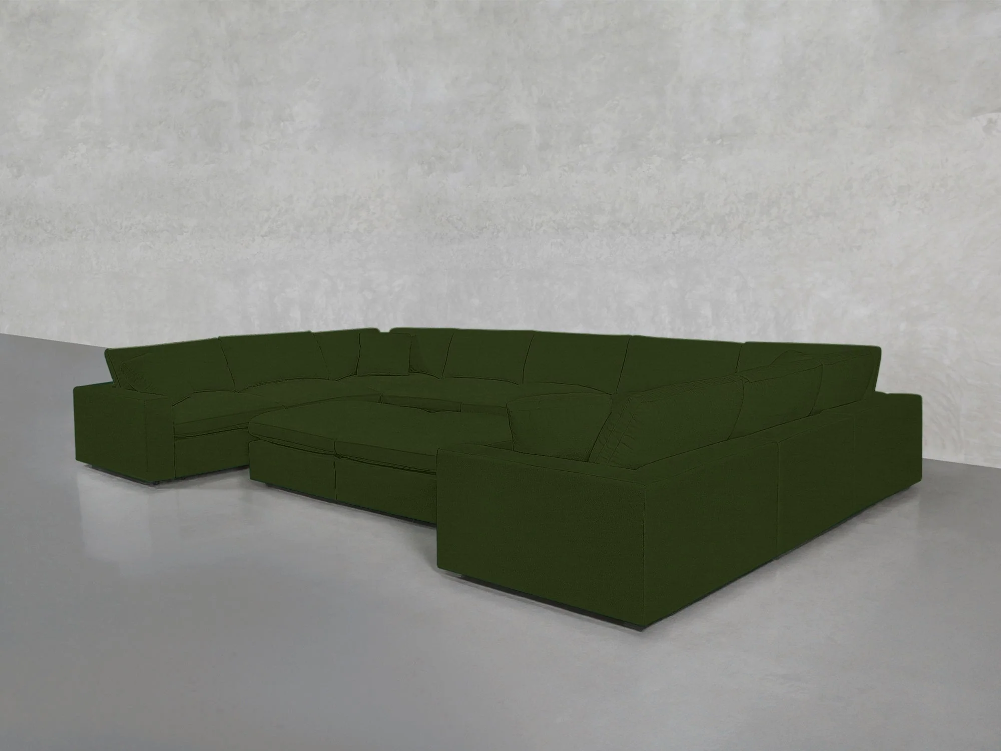 9-Seat Modular U-Sectional with Double Ottoman - Image 172