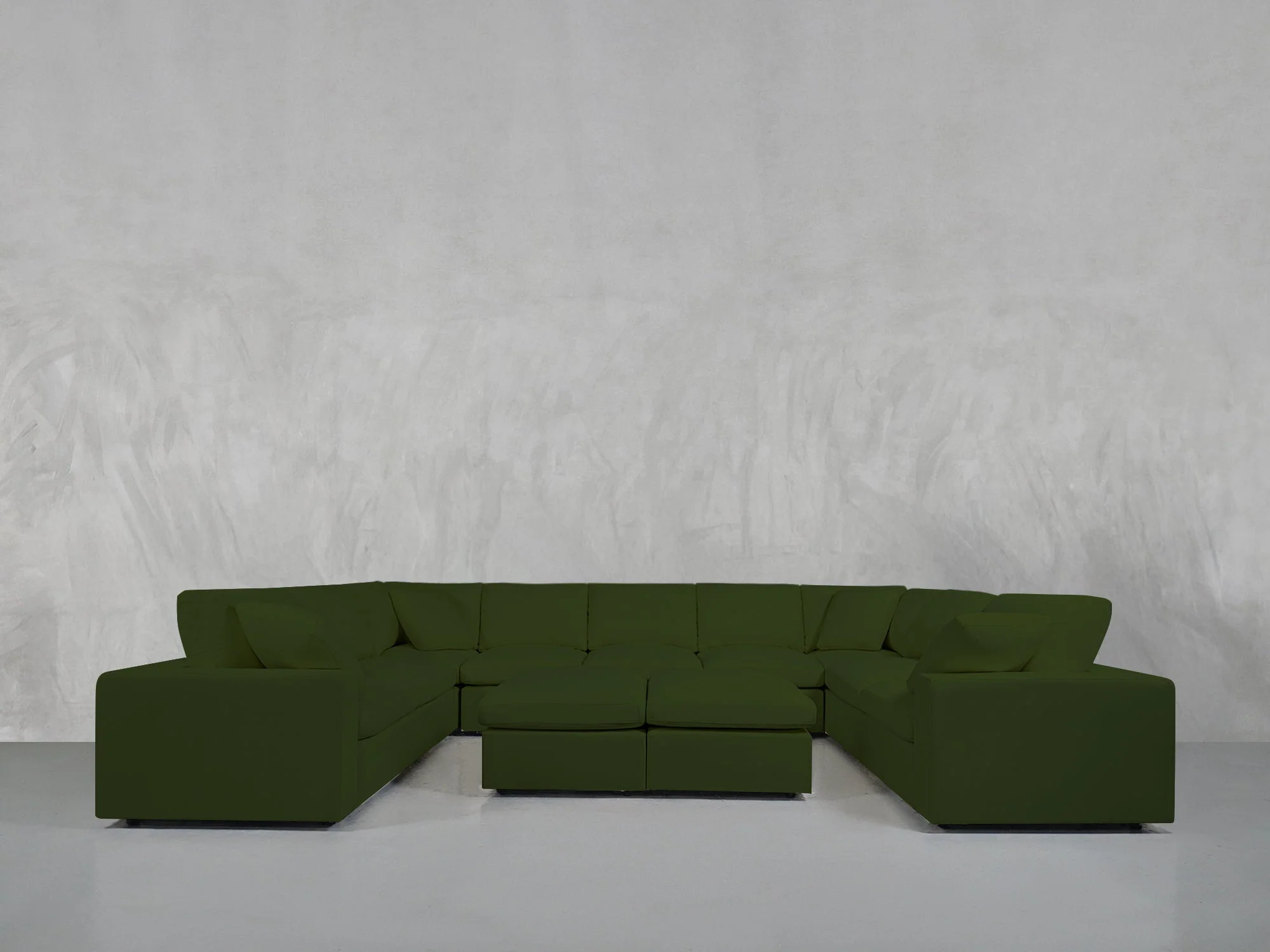 9-Seat Modular U-Sectional with Double Ottoman - Image 173