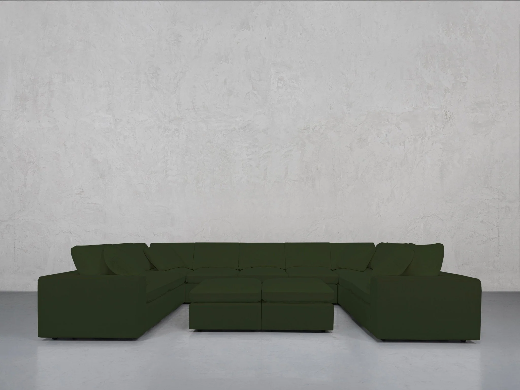 9-Seat Modular U-Sectional with Double Ottoman - Image 174
