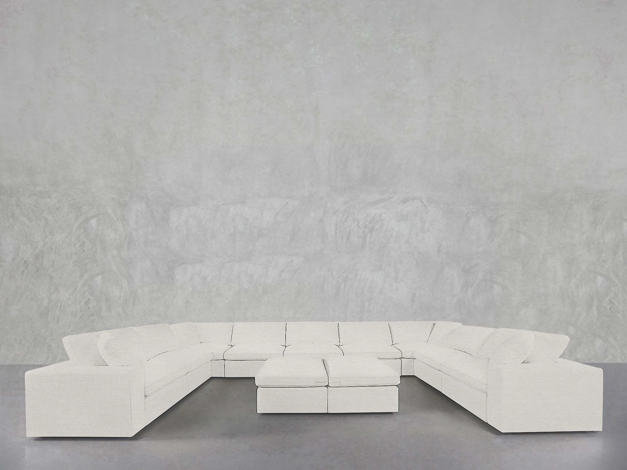 9-Seat Modular U-Sectional with Double Ottoman - Image 193