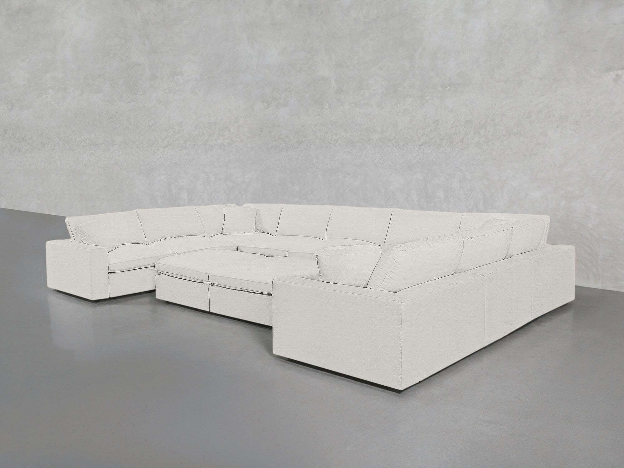 9-Seat Modular U-Sectional with Double Ottoman - Image 194