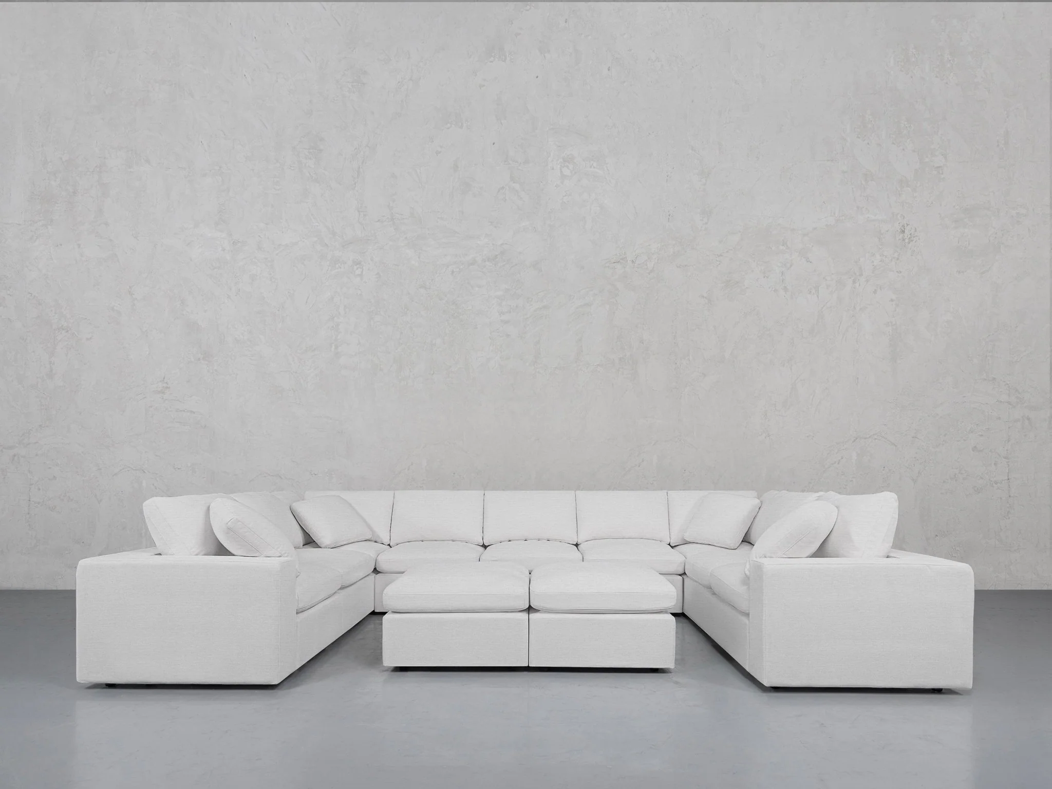 9-Seat Modular U-Sectional with Double Ottoman - Image 197