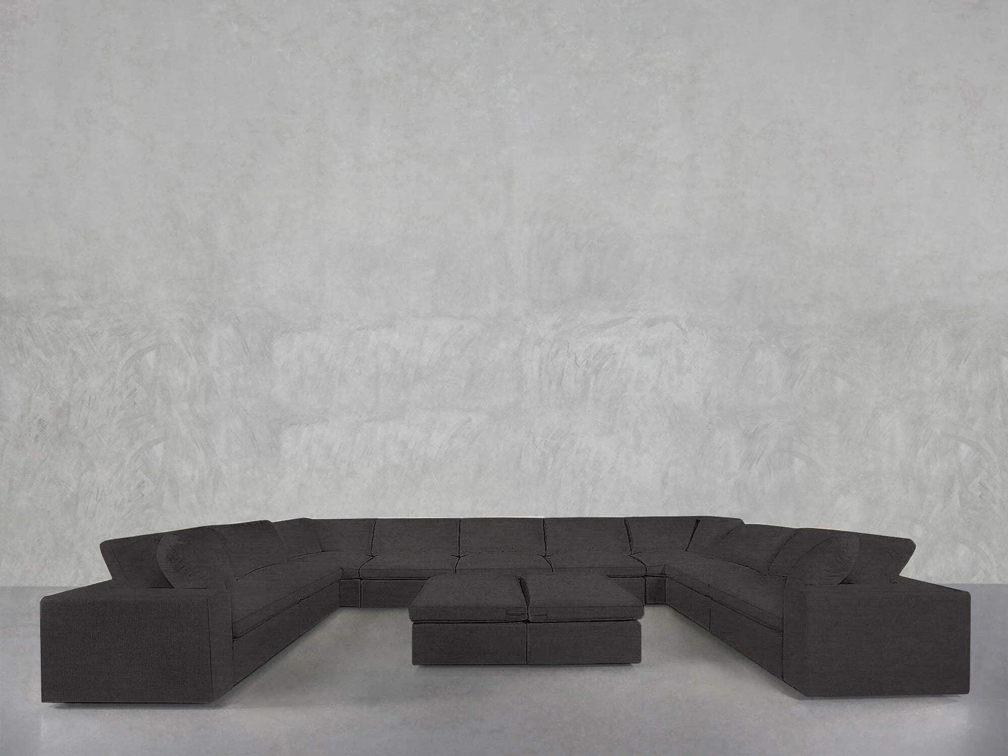 9-Seat Modular U-Sectional with Double Ottoman - Image 205