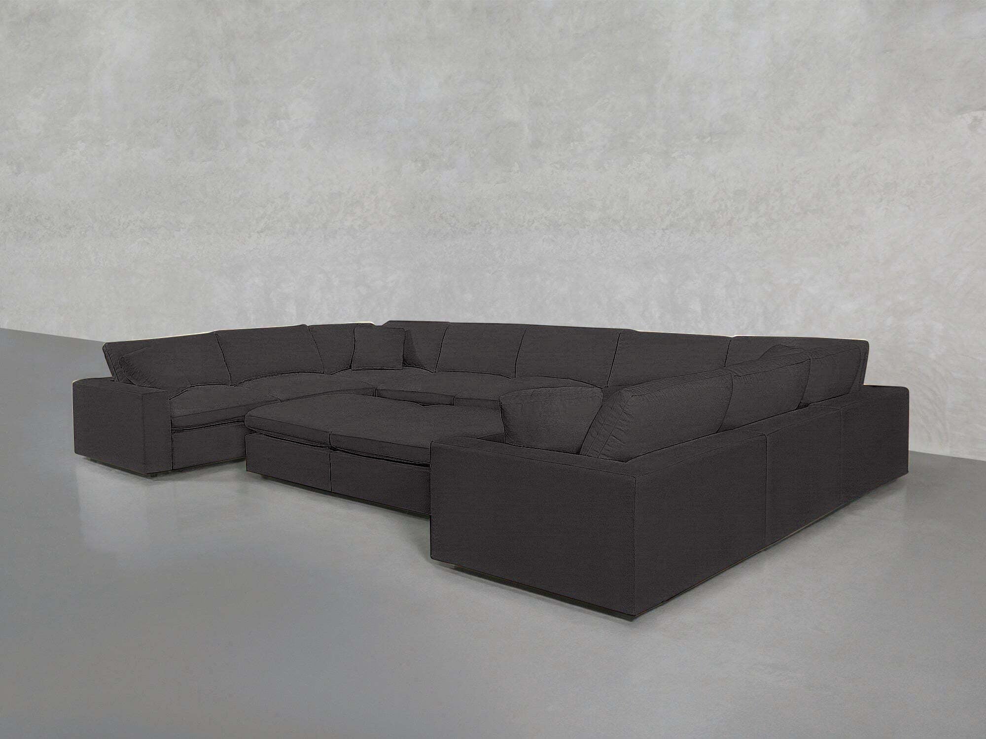 9-Seat Modular U-Sectional with Double Ottoman - Image 206
