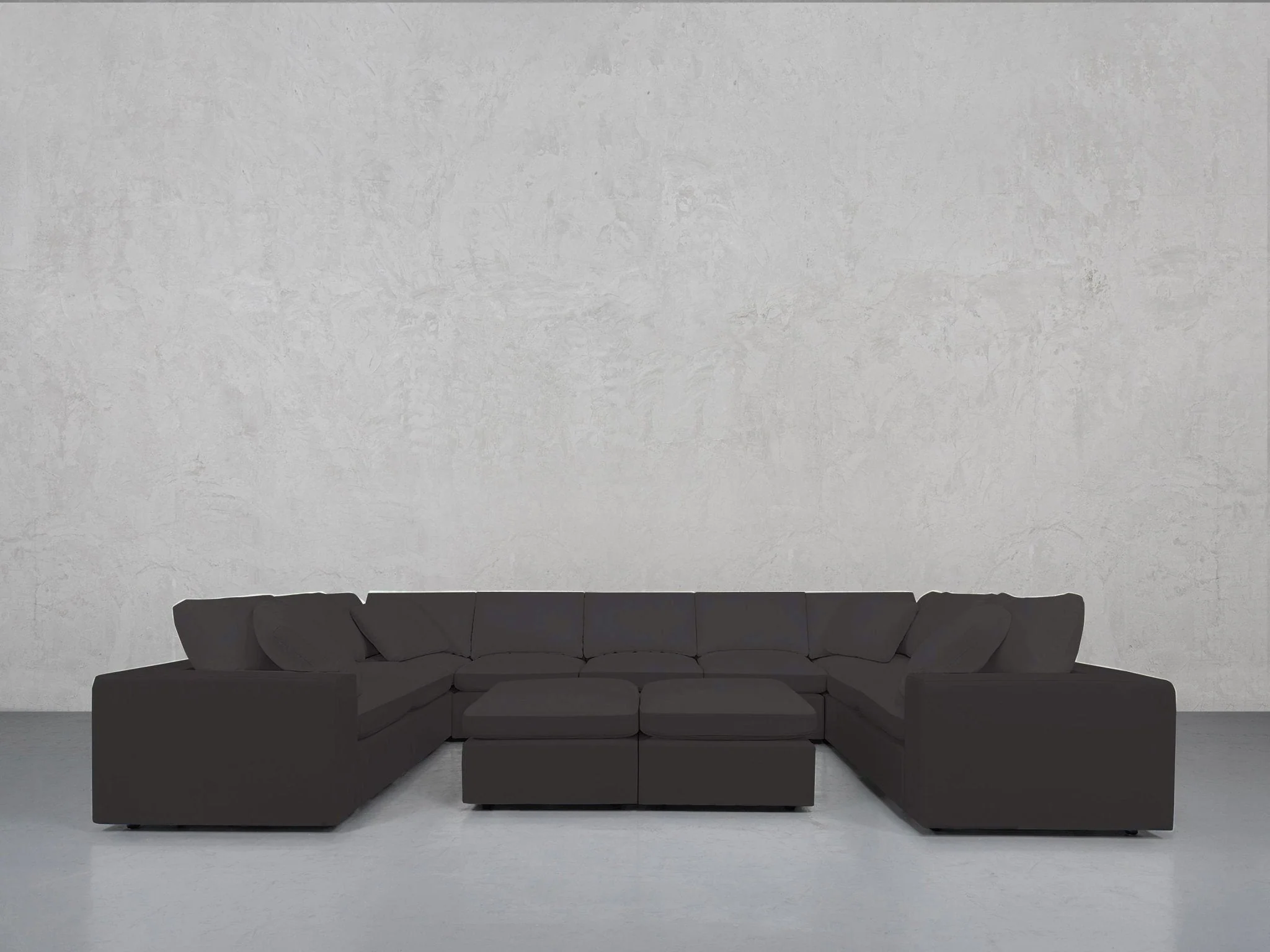 9-Seat Modular U-Sectional with Double Ottoman - Image 207