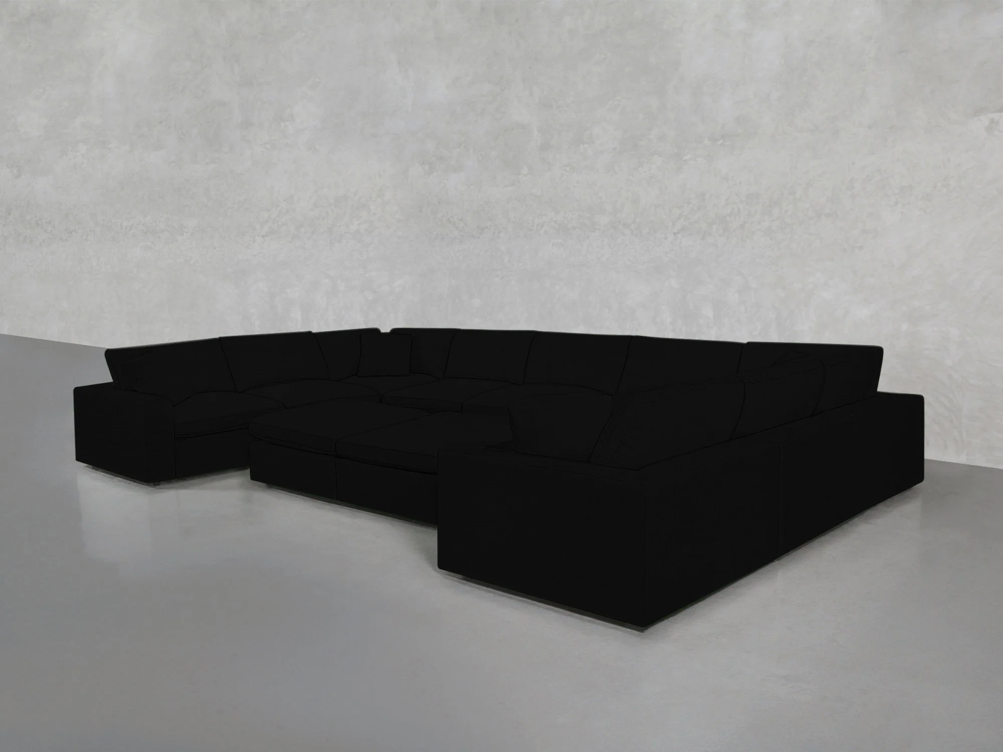 9-Seat Modular U-Sectional with Double Ottoman - Image 217