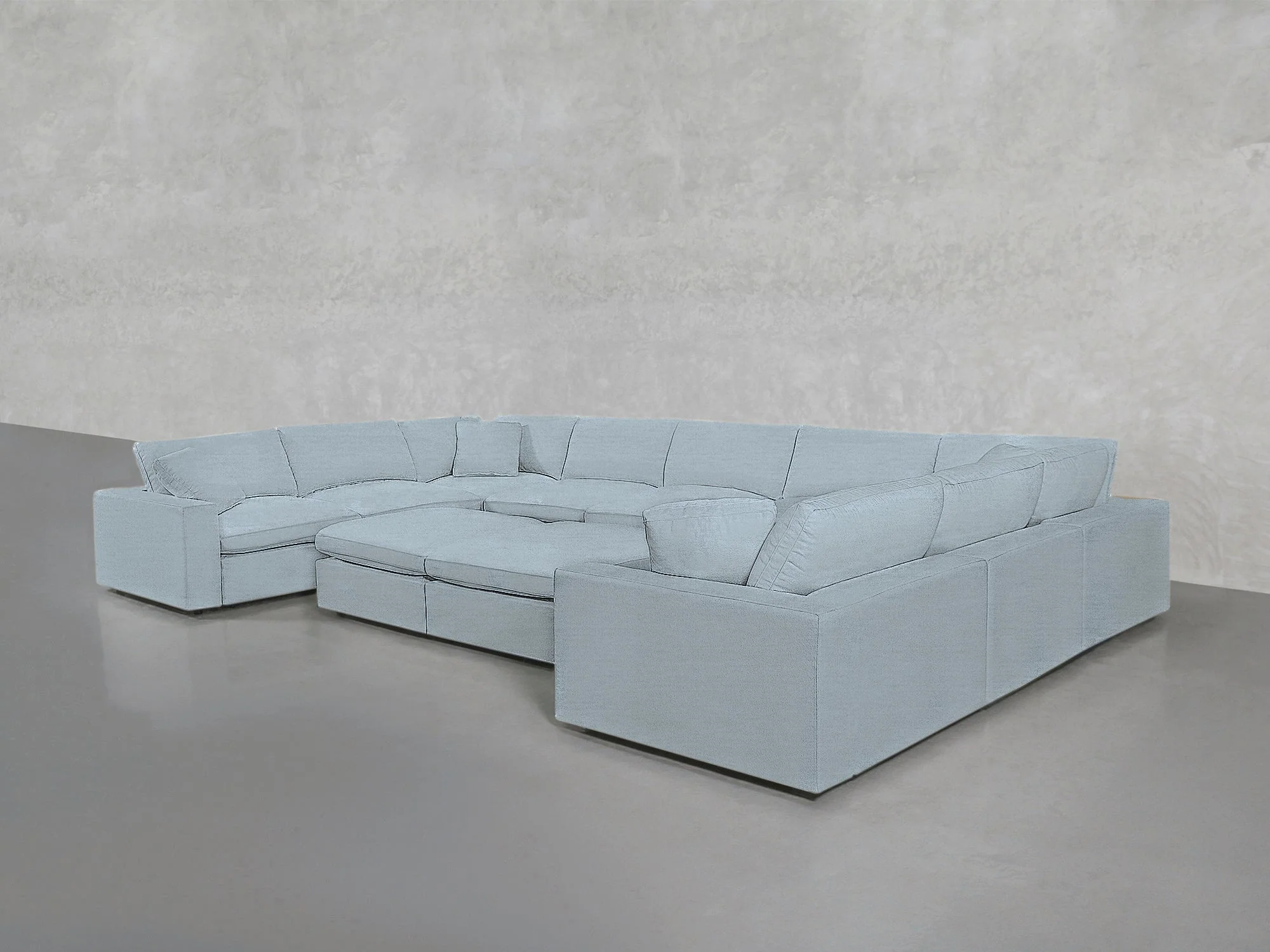 9-Seat Modular U-Sectional with Double Ottoman - Image 227