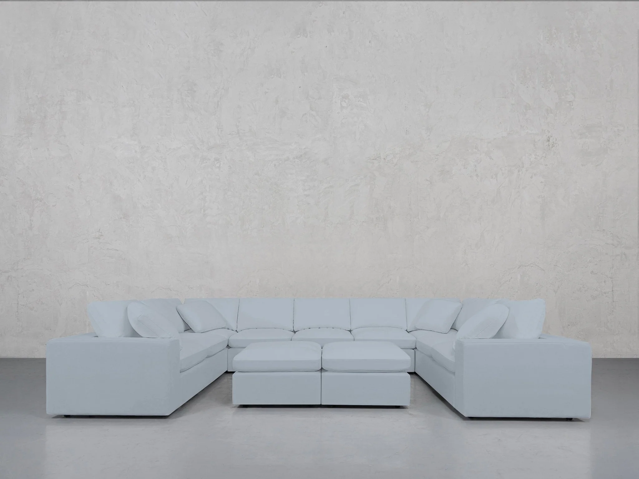 9-Seat Modular U-Sectional with Double Ottoman - Image 229