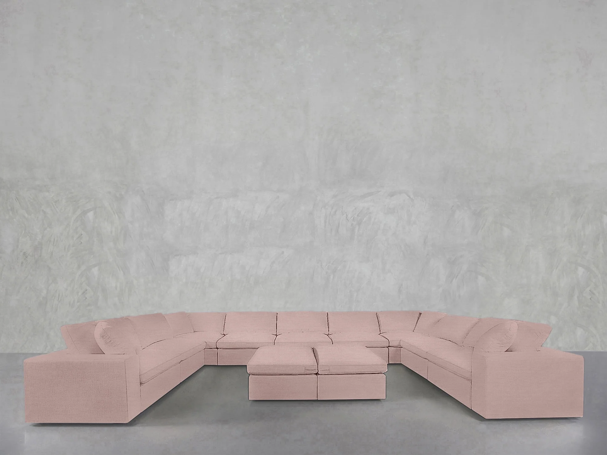 9-Seat Modular U-Sectional with Double Ottoman - Image 237