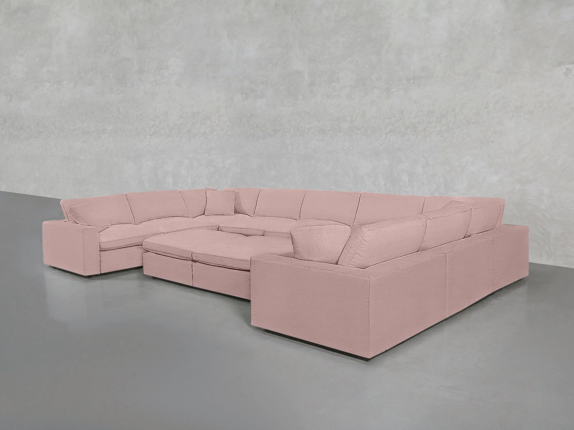 9-Seat Modular U-Sectional with Double Ottoman - Image 238