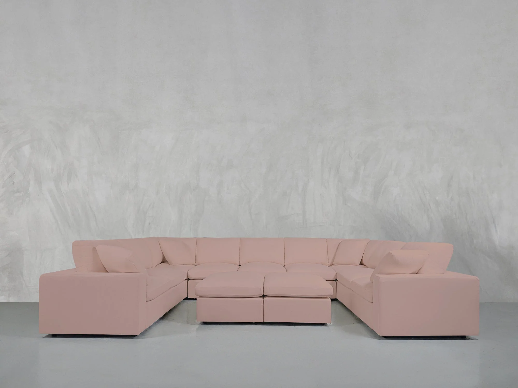 9-Seat Modular U-Sectional with Double Ottoman - Image 239