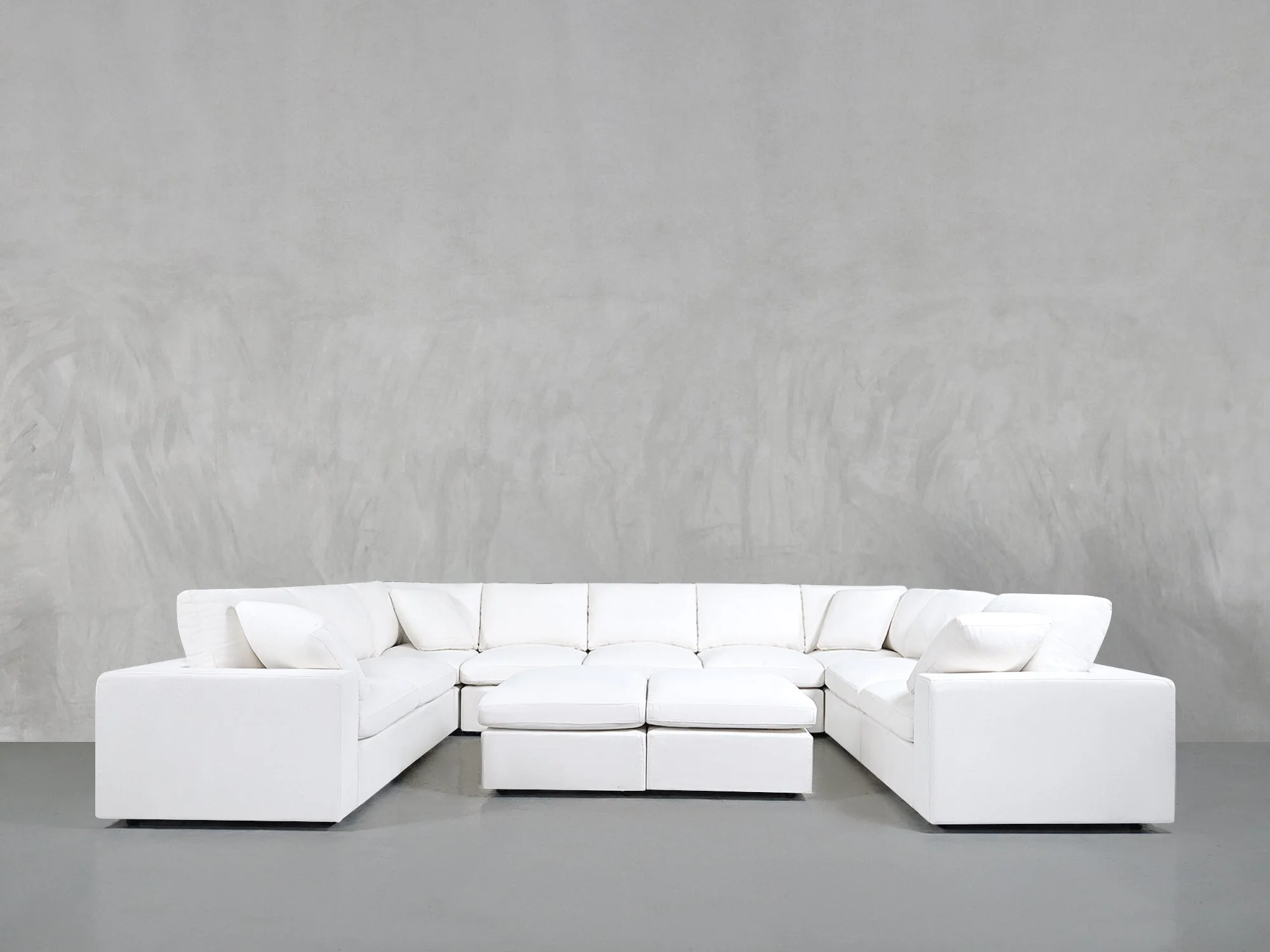 9-Seat Modular U-Sectional with Double Ottoman - Image 3