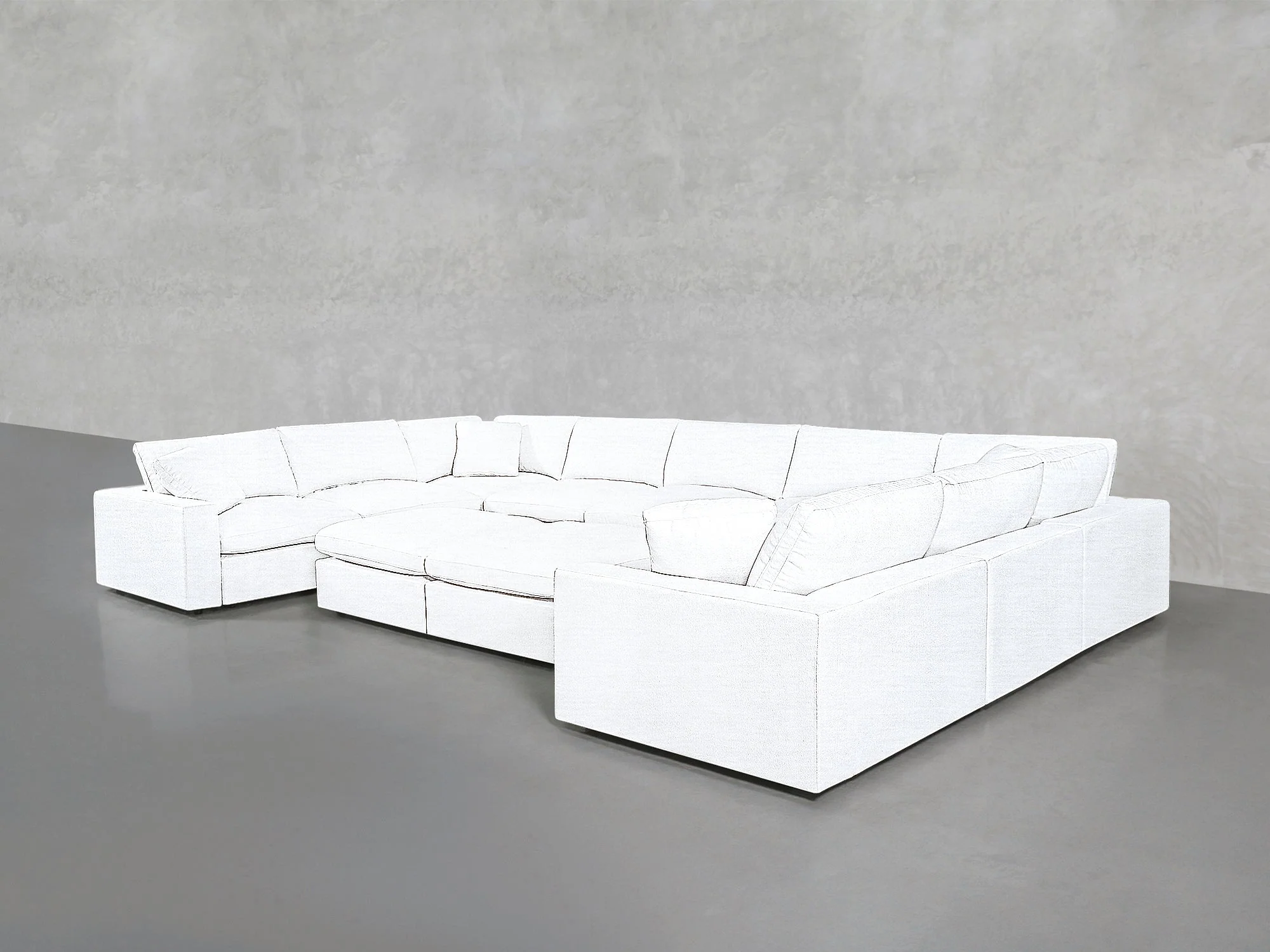 9-Seat Modular U-Sectional with Double Ottoman - Image 32