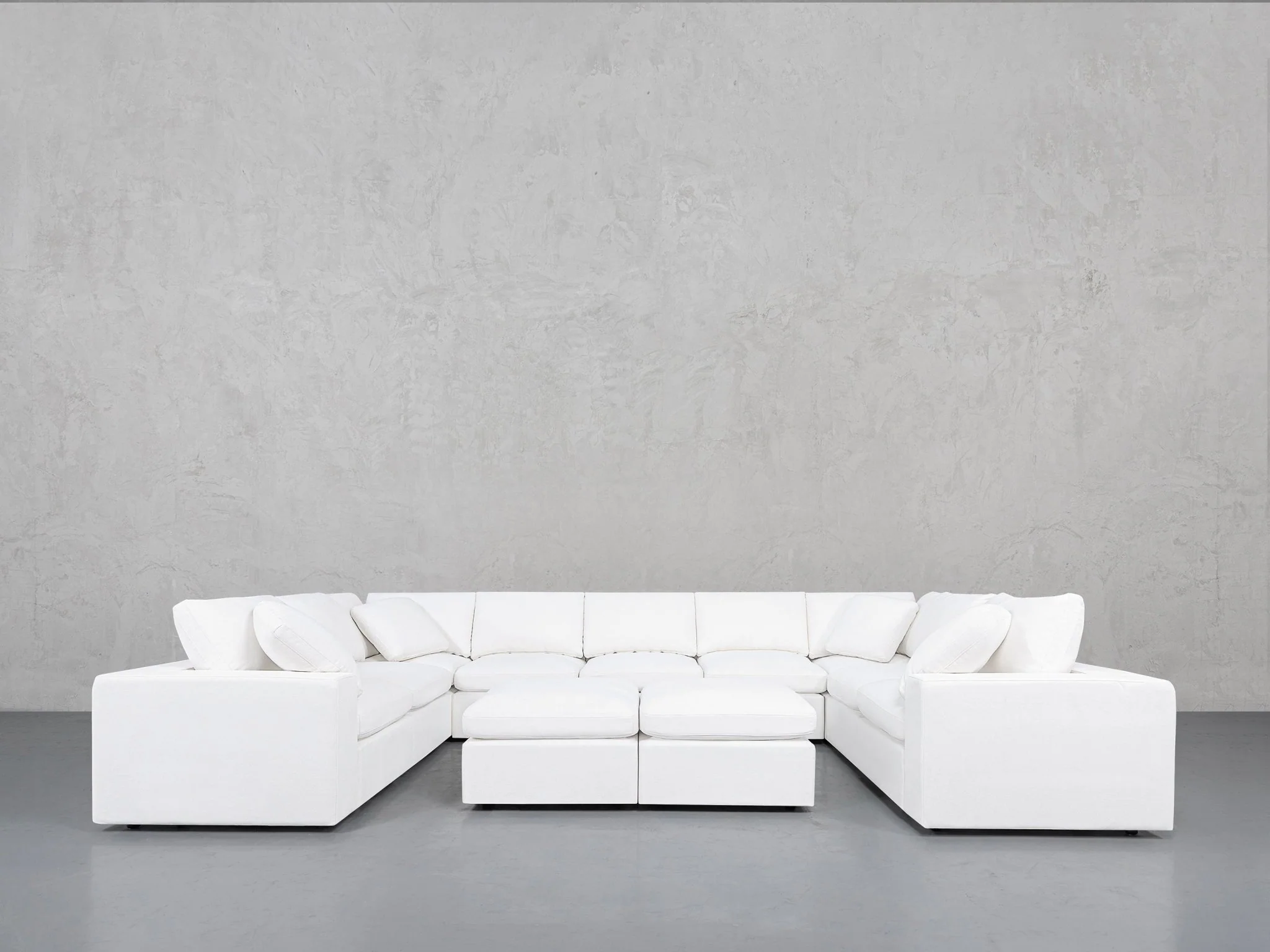 9-Seat Modular U-Sectional with Double Ottoman - Image 4