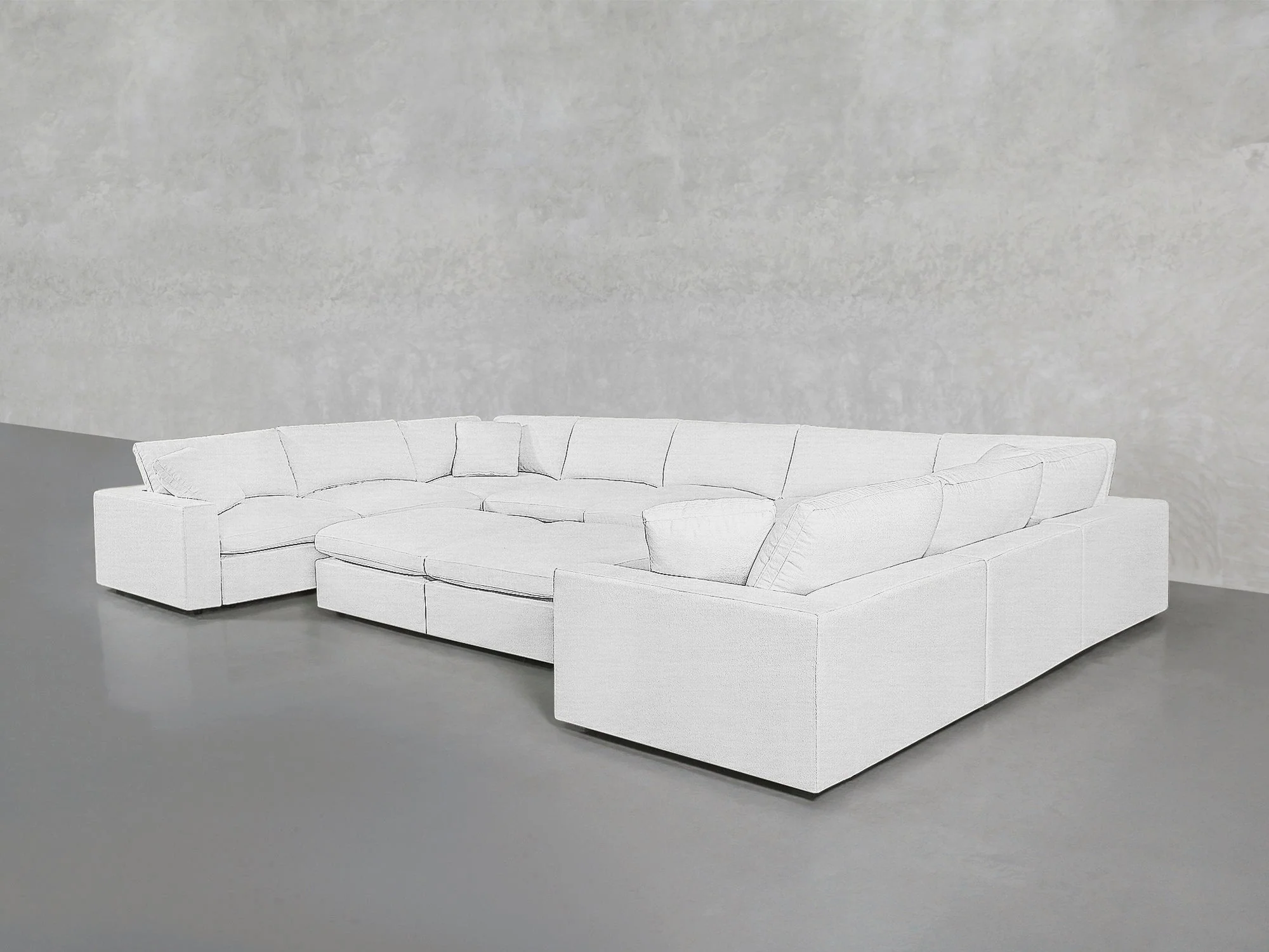 9-Seat Modular U-Sectional with Double Ottoman - Image 43
