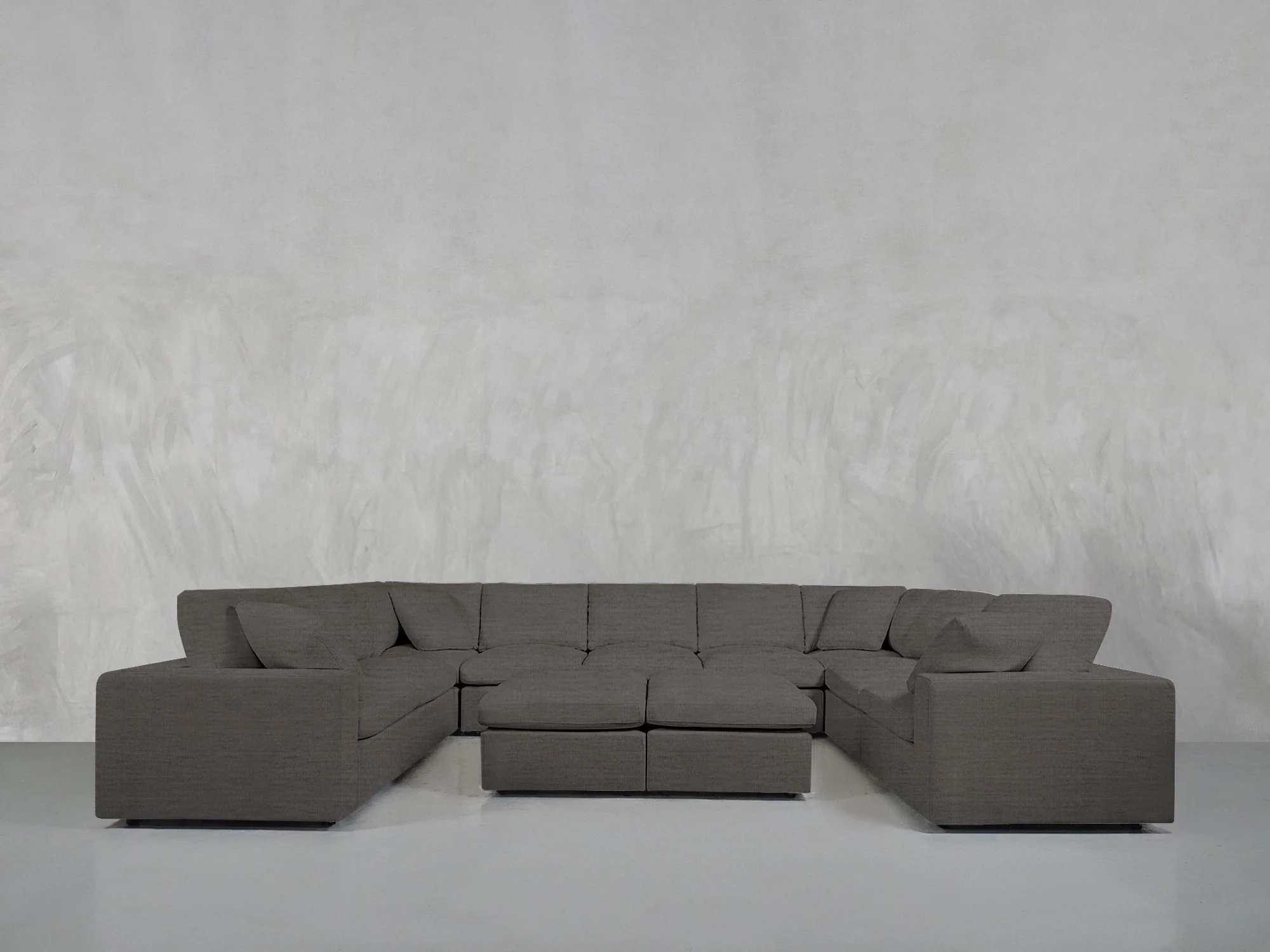 9-Seat Modular U-Sectional with Double Ottoman - Image 85