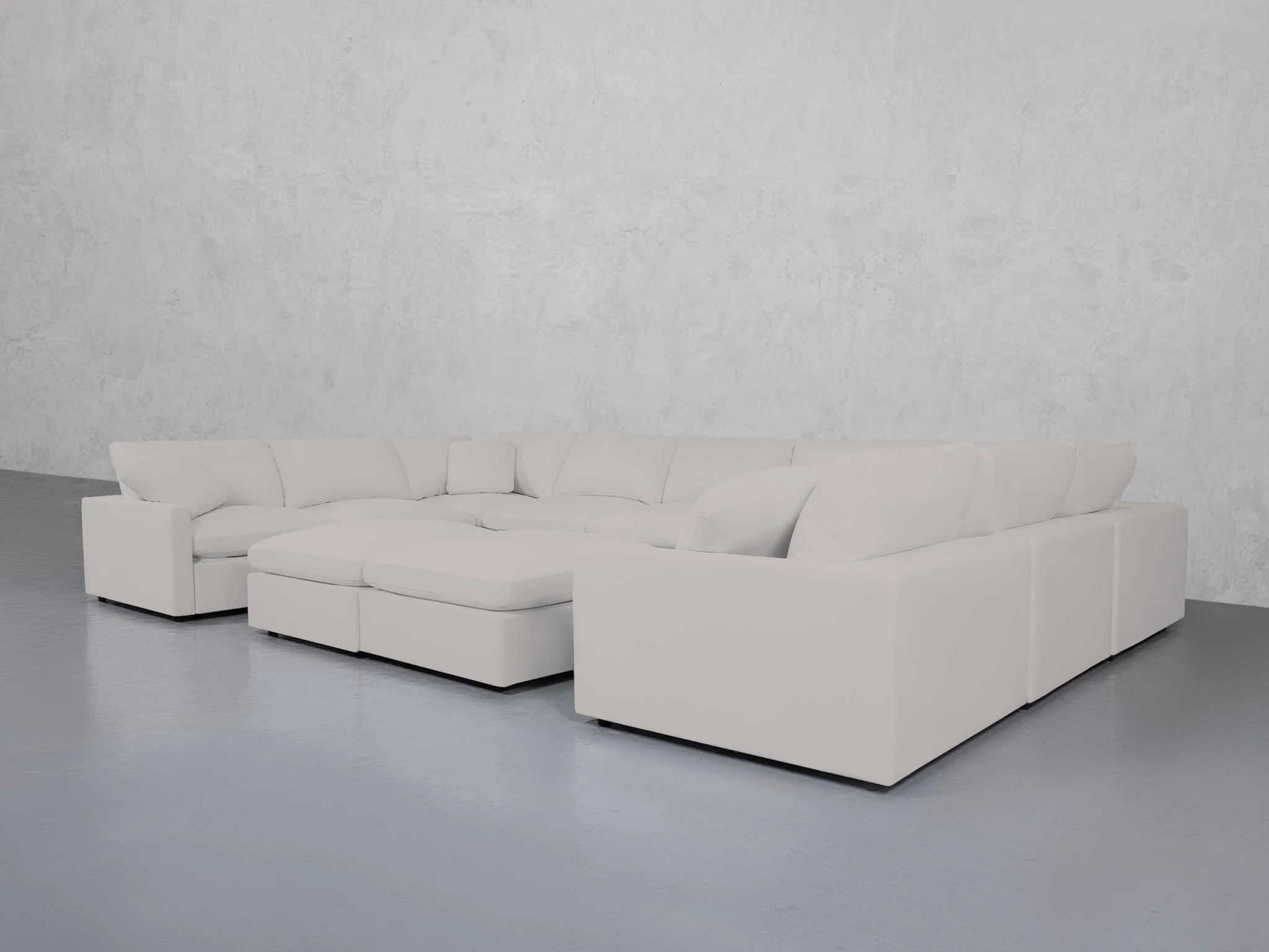 9-Seat Modular U-Sectional with Double Ottoman (Thin Arms) - Image 100