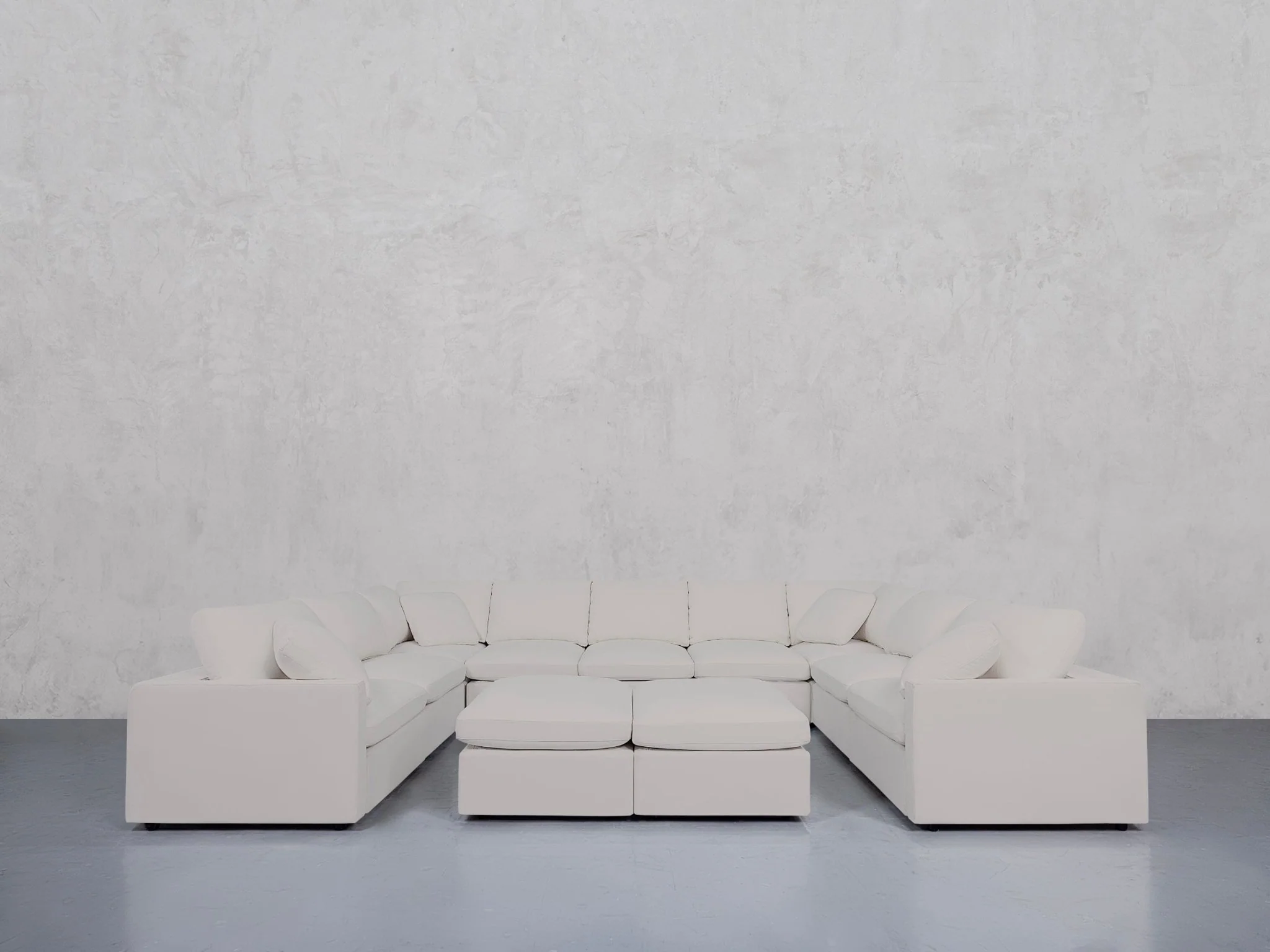 9-Seat Modular U-Sectional with Double Ottoman (Thin Arms) - Image 102
