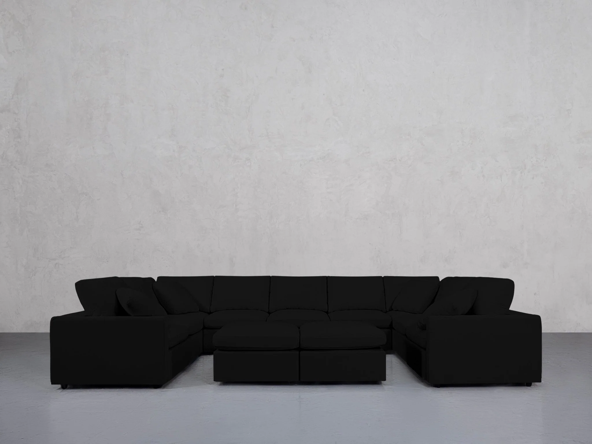 9-Seat Modular U-Sectional with Double Ottoman (Thin Arms) - Image 115